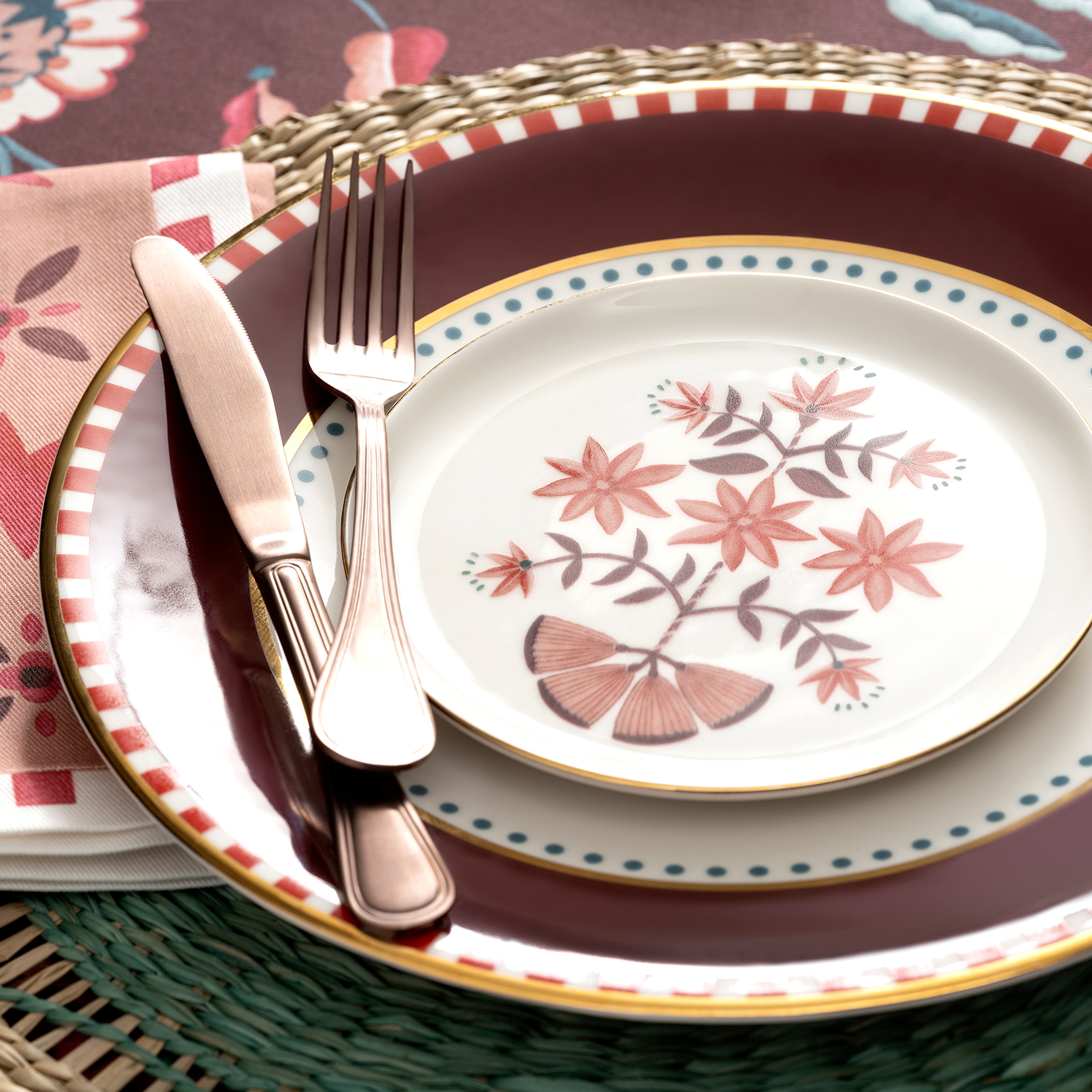 Gediz Porselen Tabak 15 Cm Renkli