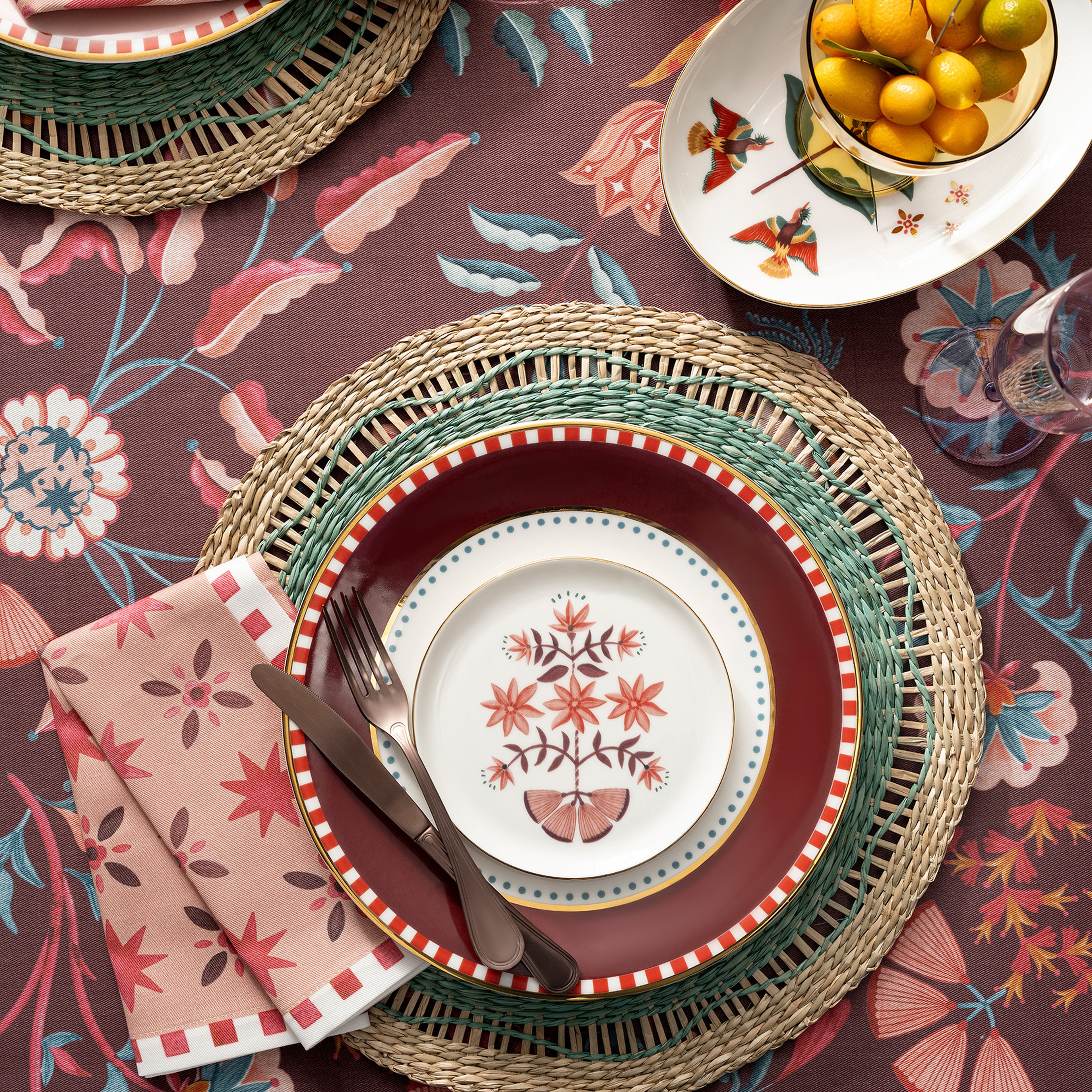 Gediz Porselen Tabak 15 Cm Renkli