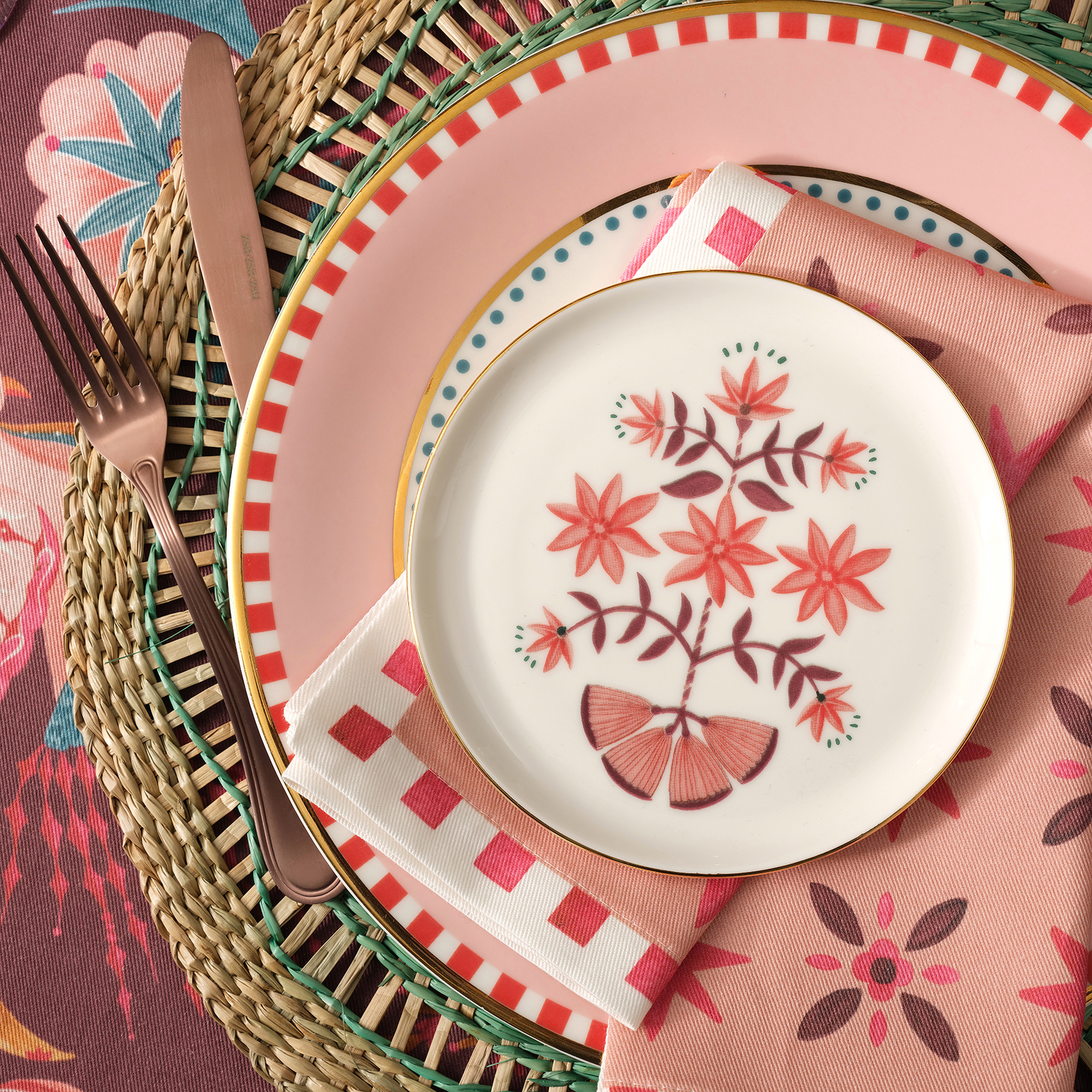 Gediz Porselen Tabak 15 Cm Renkli