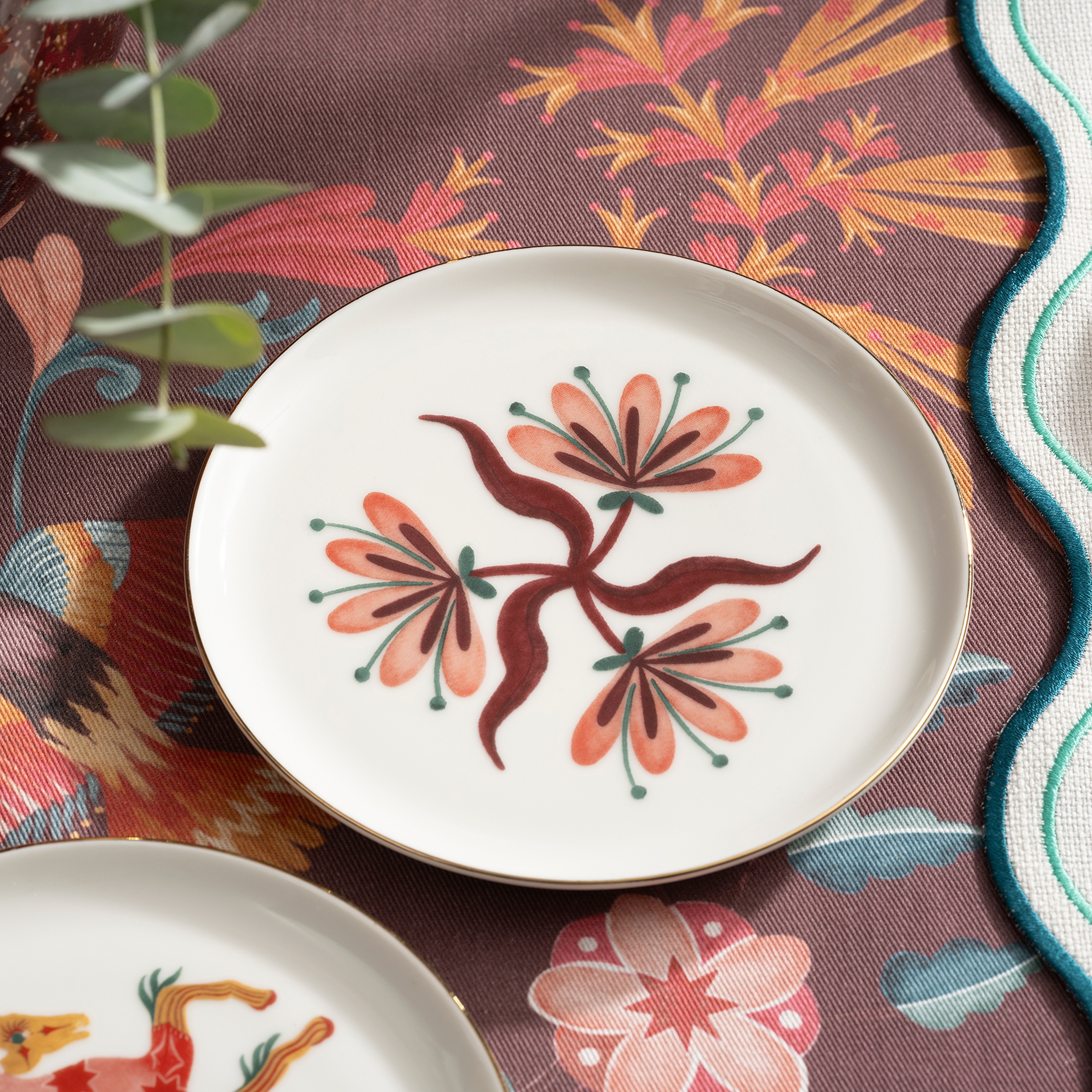 Gediz Porselen Tabak 15 Cm Renkli