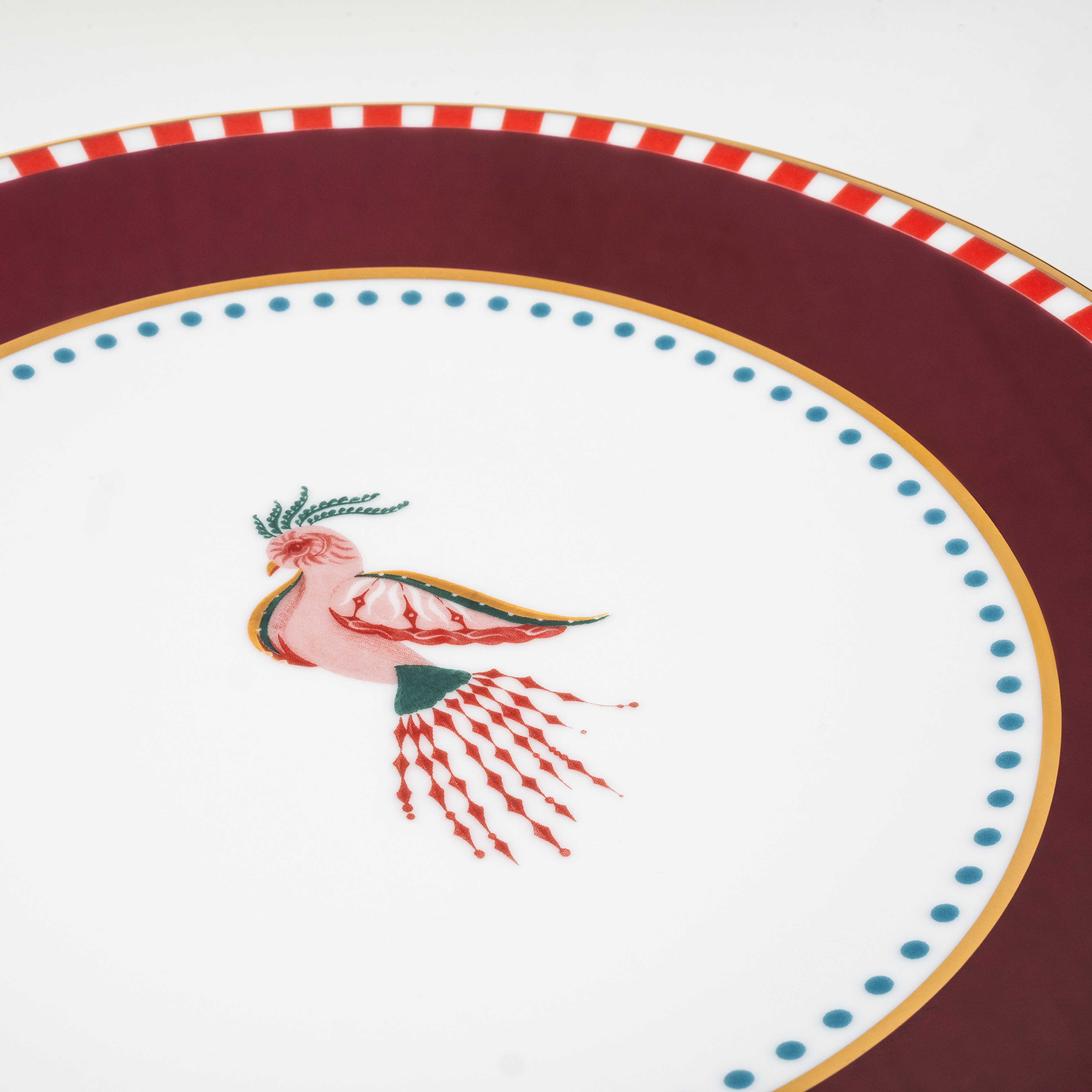 Gediz Porselen Yemek Tabağı 27 Cm Bordo