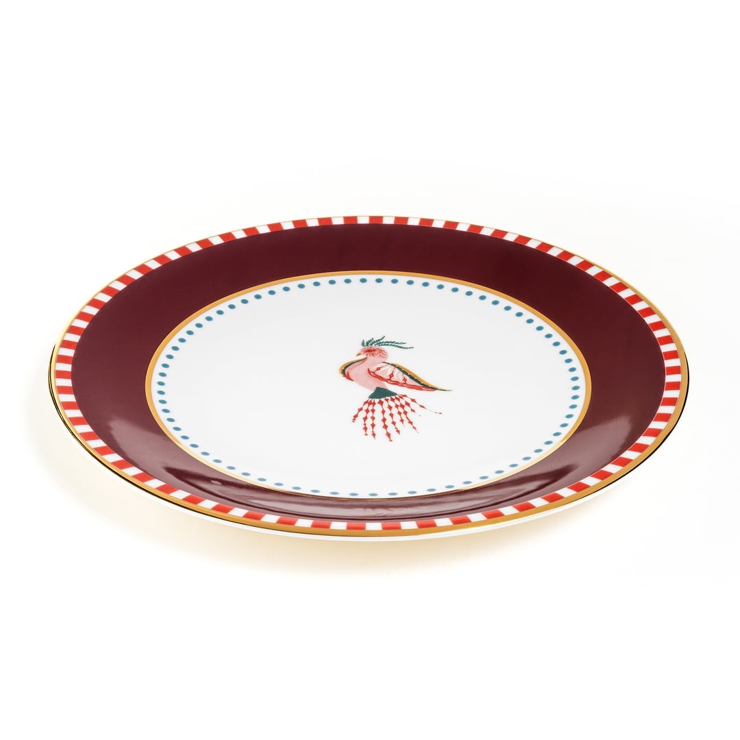 Gediz Porselen Yemek Tabağı 27 Cm Bordo