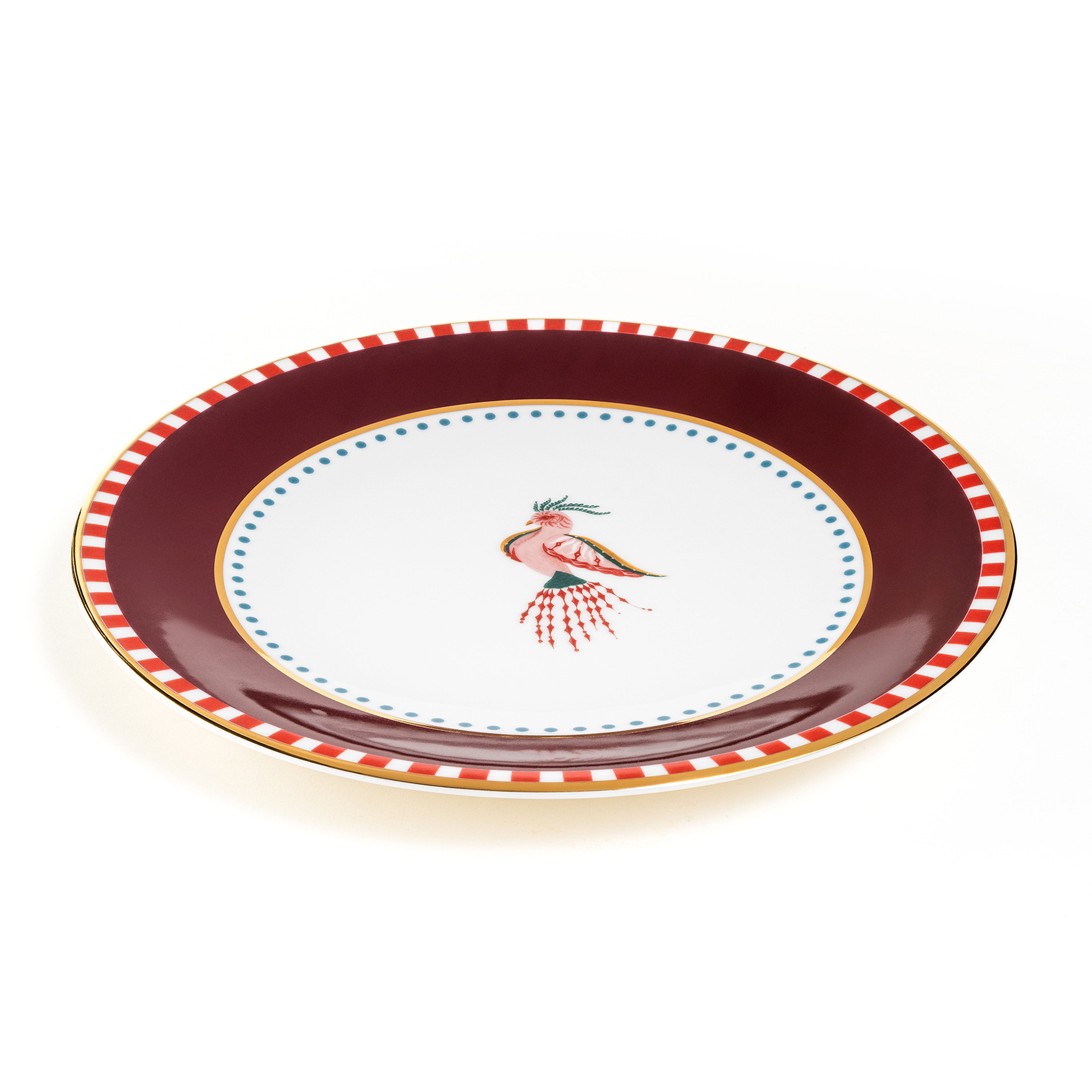 Gediz Porselen Yemek Tabağı 27 Cm Bordo