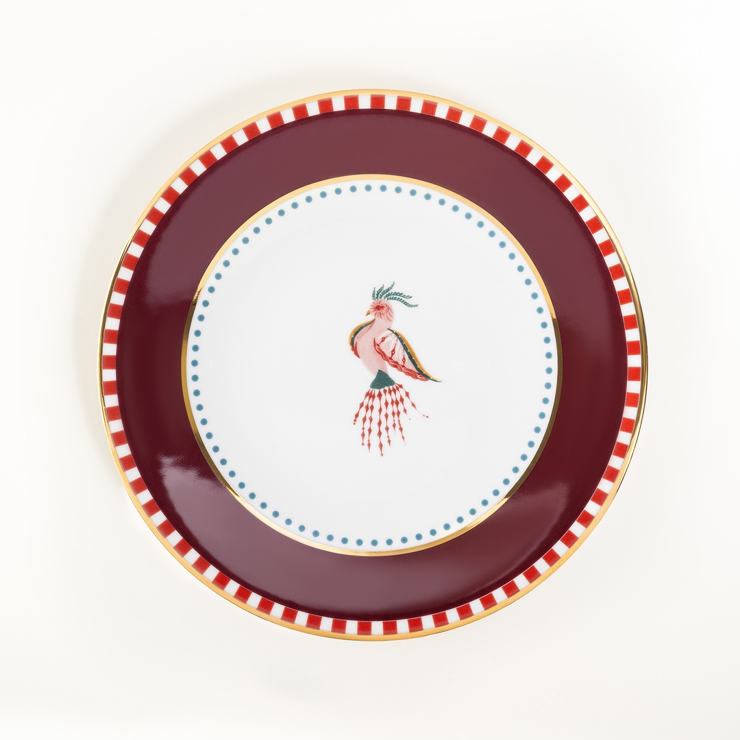 Gediz Porselen Yemek Tabağı 27 Cm Bordo