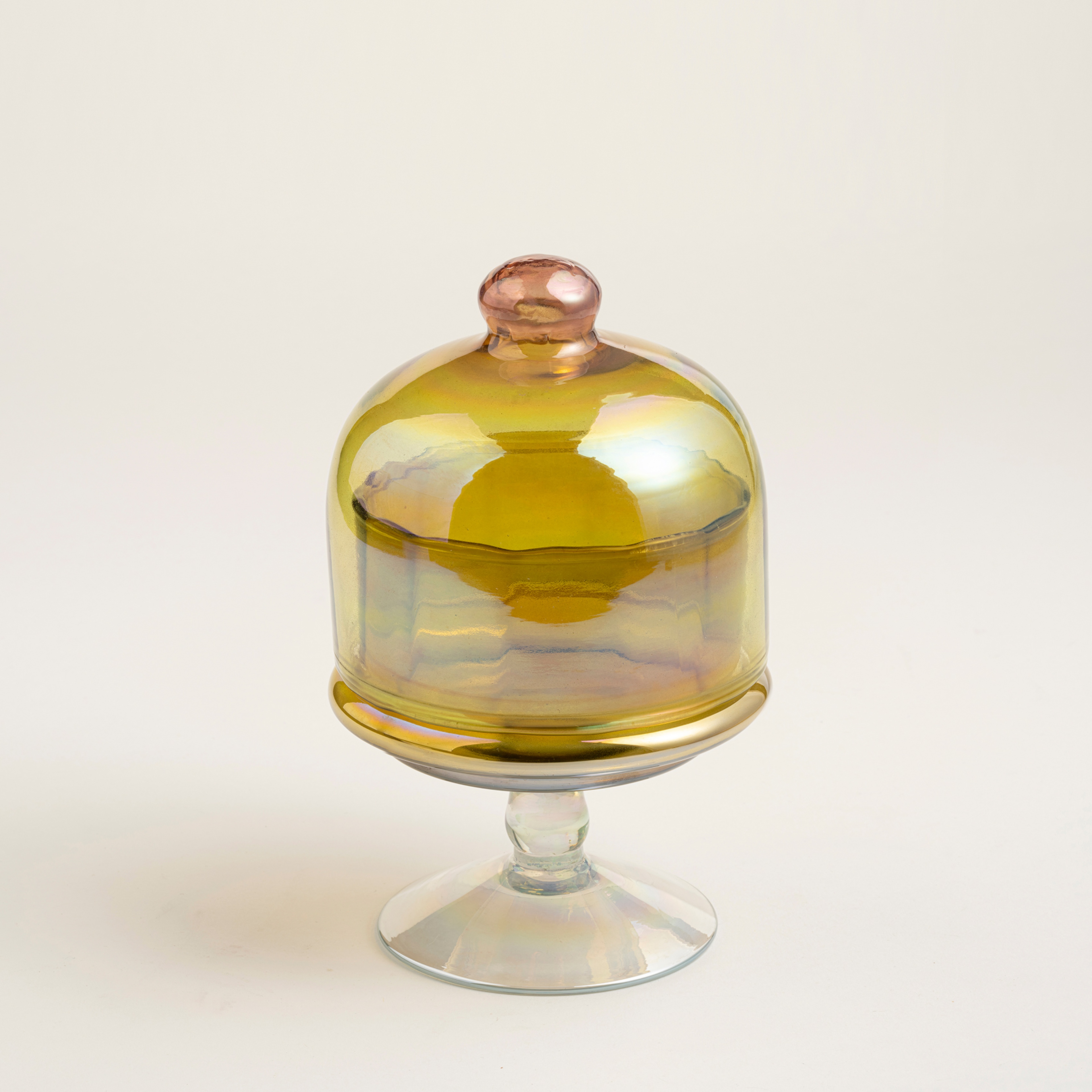 Aravalı Cam Dekoratif Obje 11.25x11.25x23.75 Cm Sarı