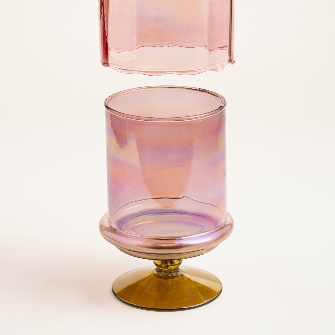 Aravalı Cam Dekoratif Obje 11.25x11.25x23.75 Cm Kırmızı