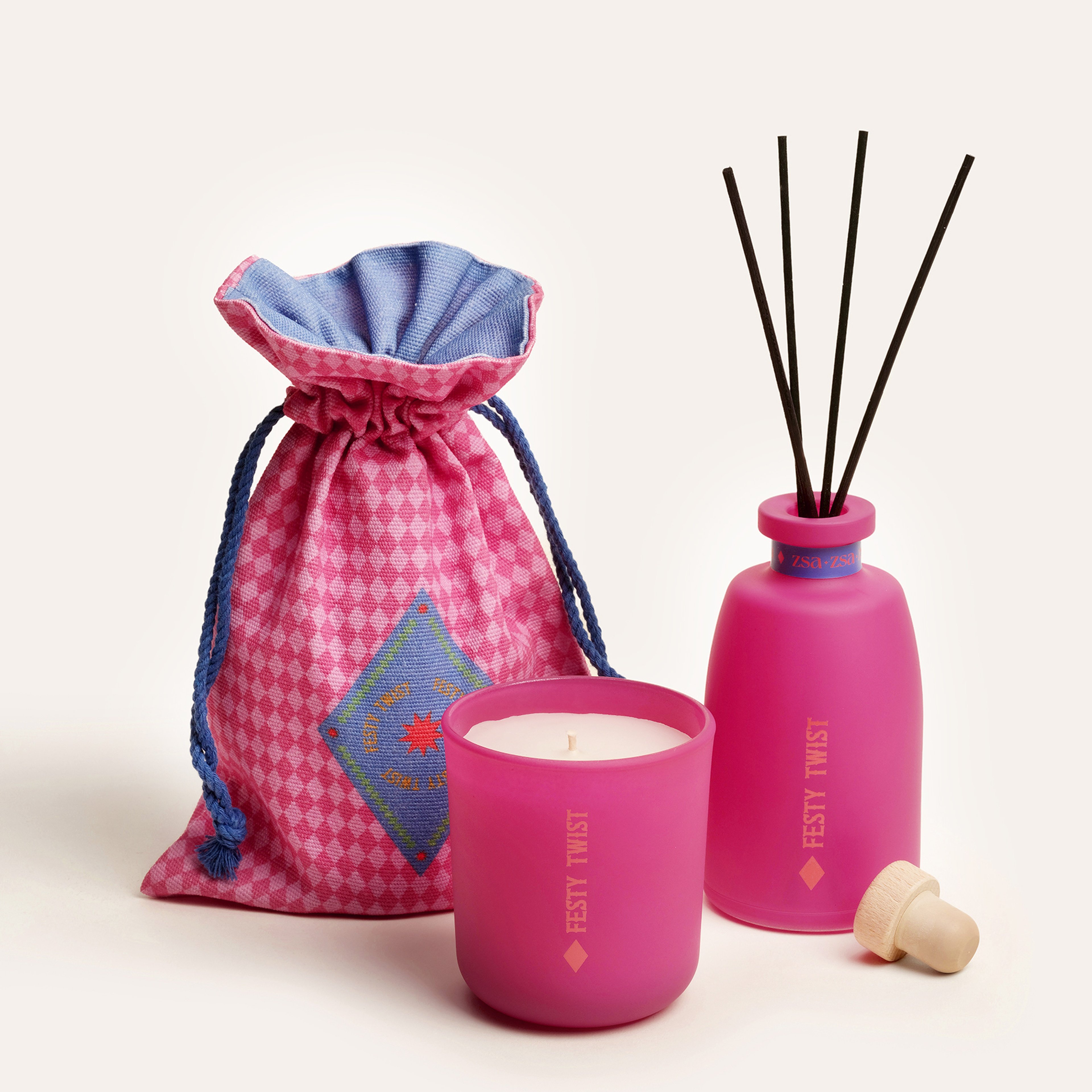 Festy Twıst - Çubuklu Oda Kokusu 250 Ml Pembe