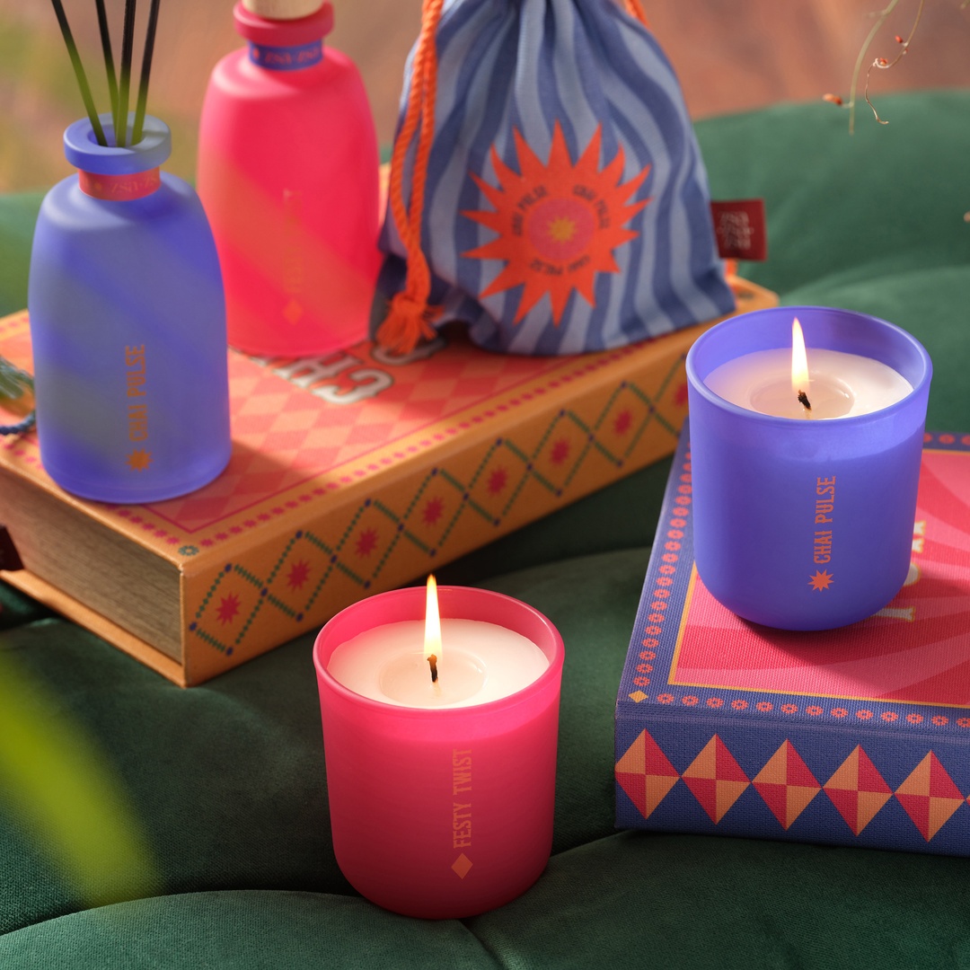 Festy Twıst Parafın Kokulu Mum - Fuşya