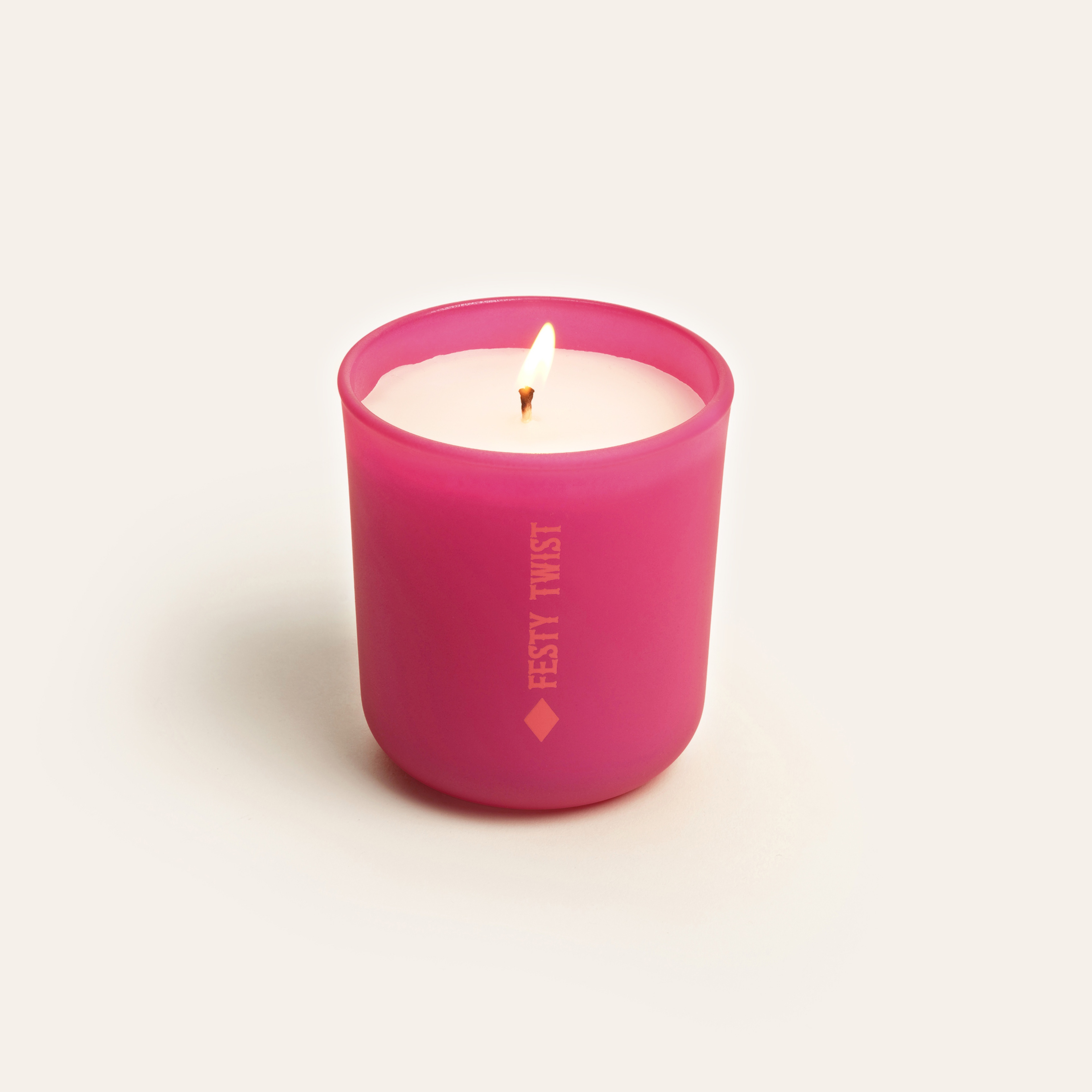 Festy Twıst Parafın Kokulu Mum - Fuşya