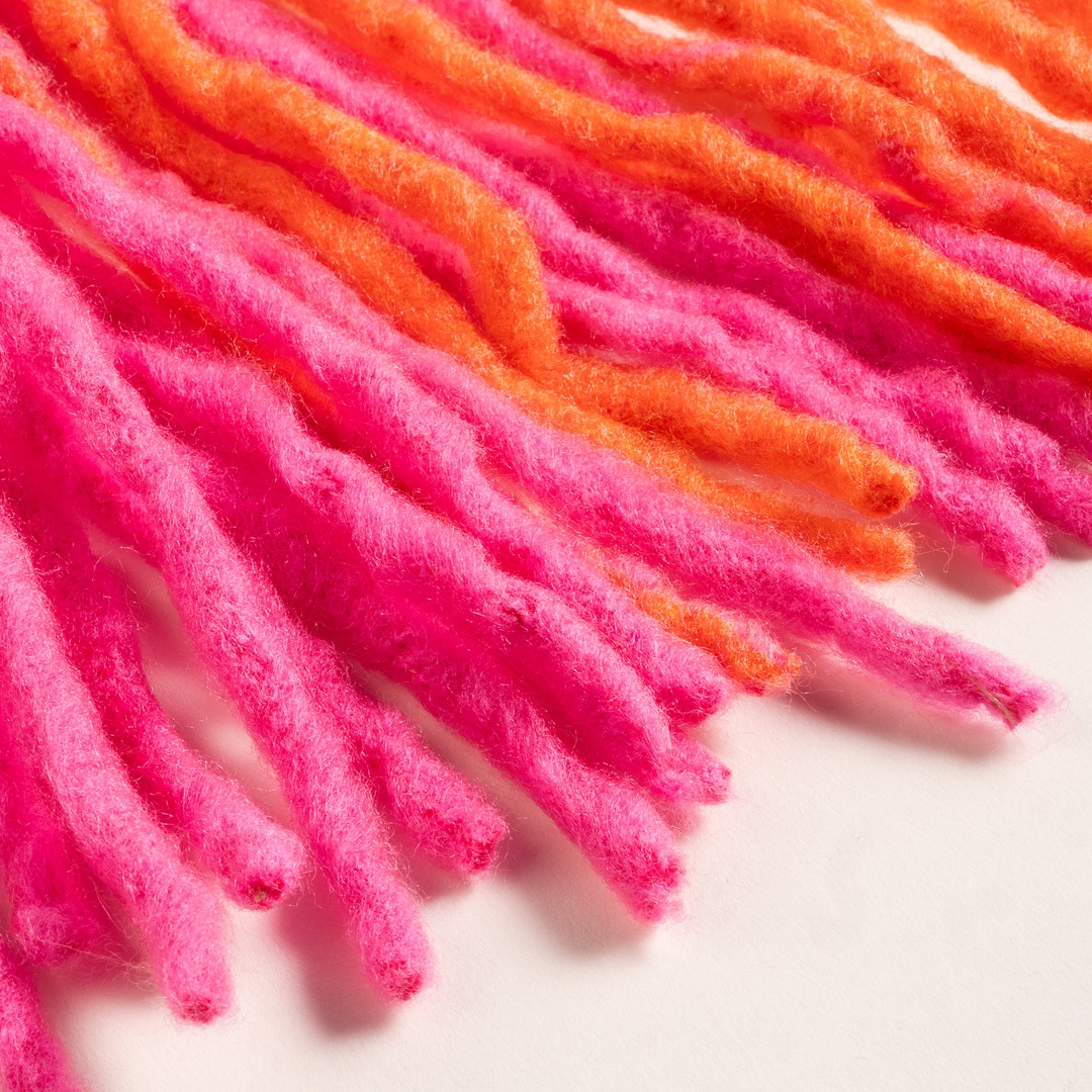 Pera Akrilik Yün Atkı 45x220 Cm Turuncu/pembe