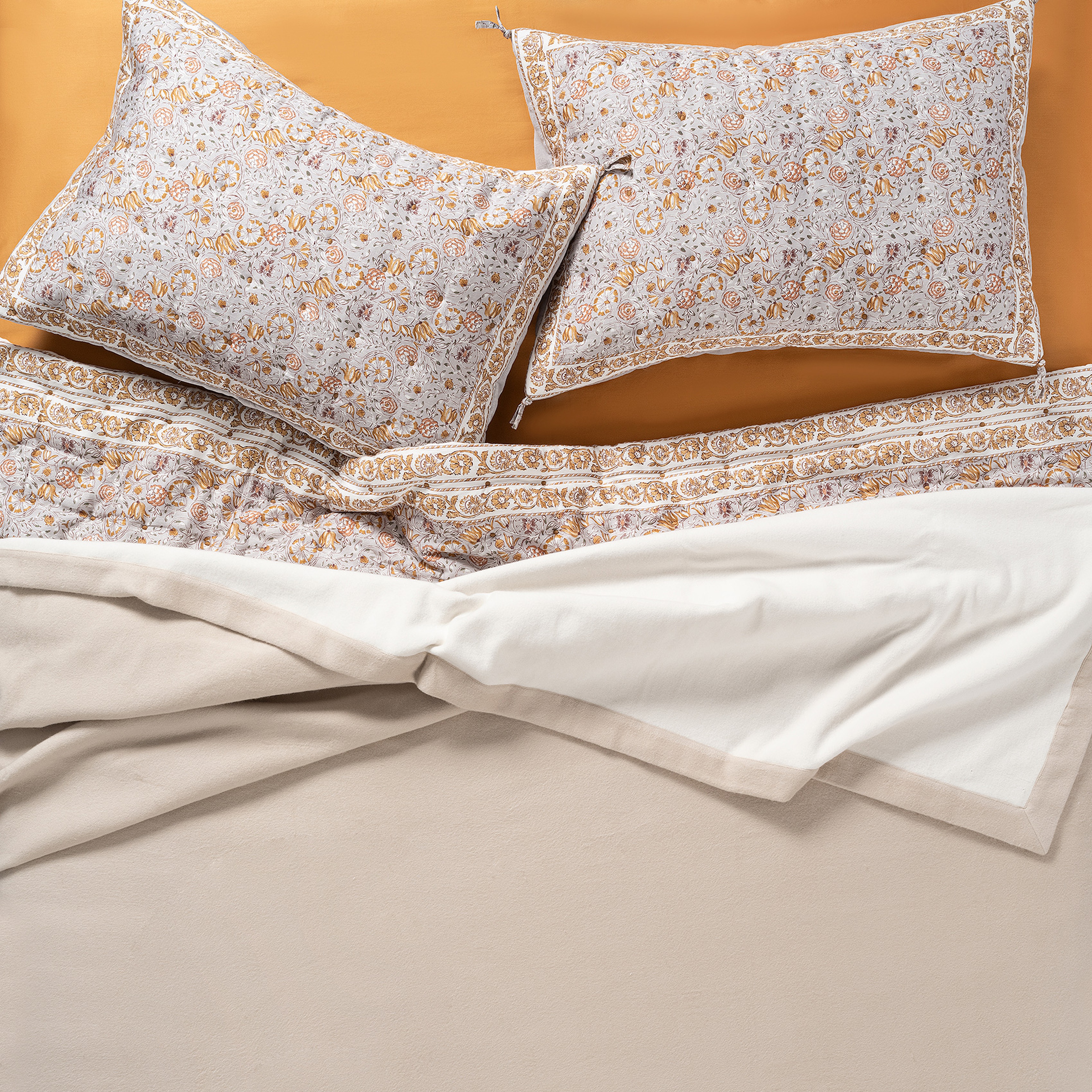 Novelas Çift Taraflı Organik Pamuk %100 Organik Pamuk Battaniye 160x220 Cm Ekru