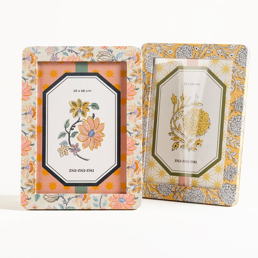 Noıda Baskılı Yapay Süet - Mdf - Cam - Kumaş: %100 Pamuk Çerçeve 17.30x23.50 Cm Yeşil