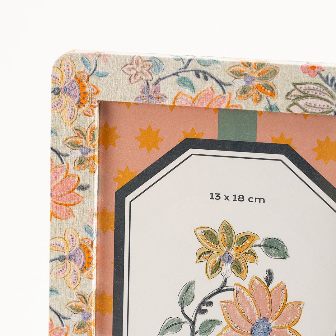 Noıda Baskılı Yapay Süet - Mdf - Cam - Kumaş: %100 Pamuk Çerçeve 17.30x23.50 Cm Yeşil