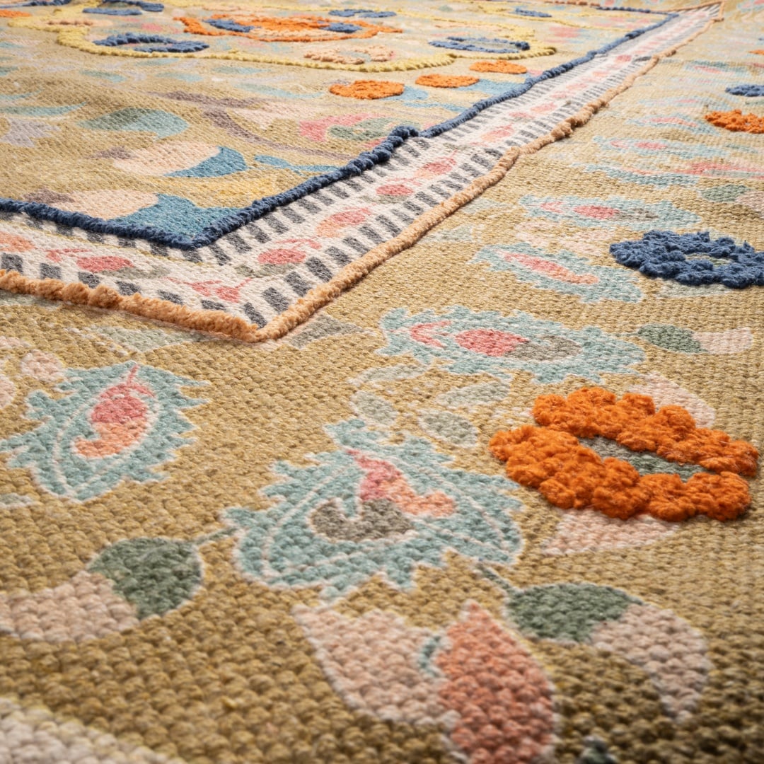 Palrı Pamuk Pamuk %100 Pamuk Kilim 80x150 Cm Hardal