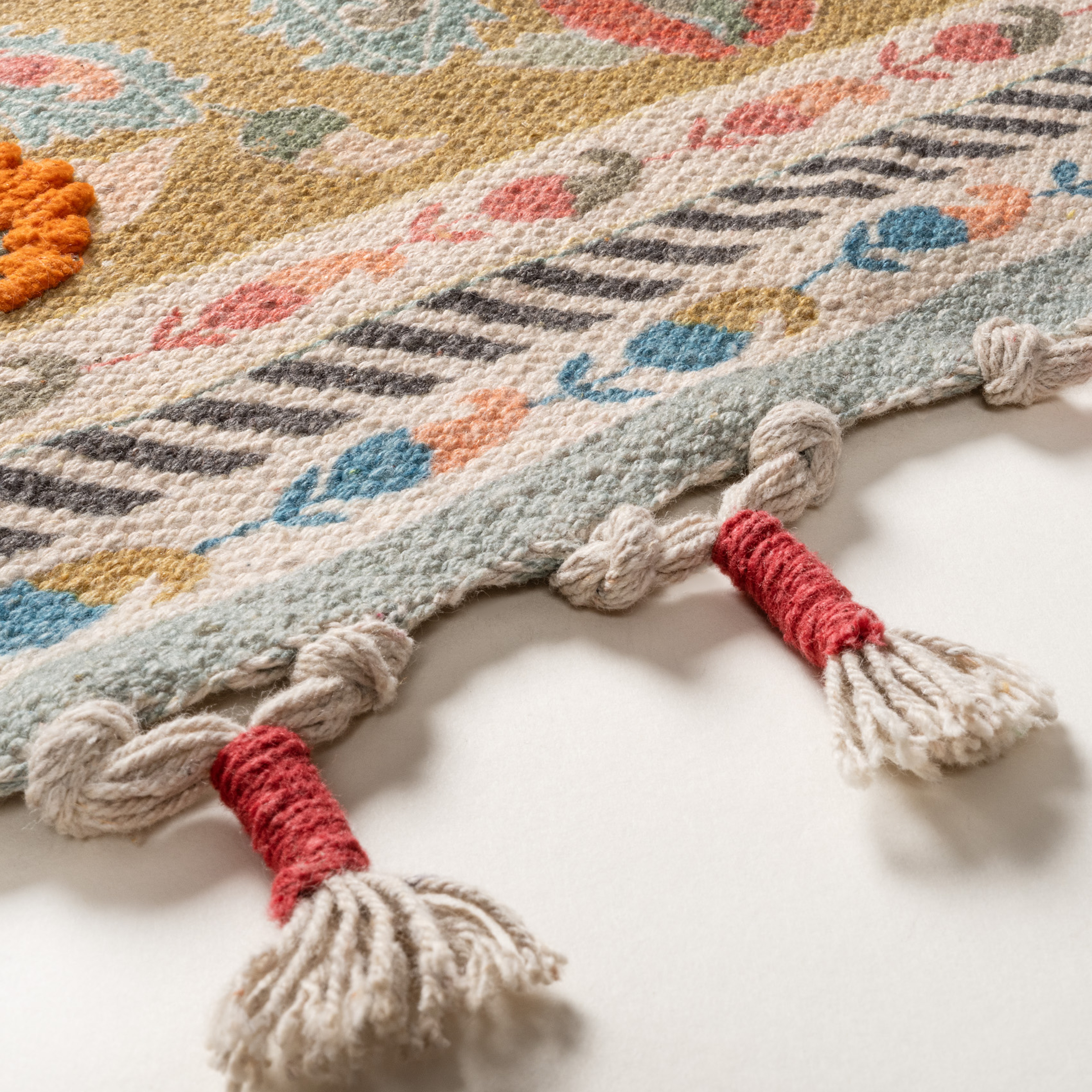 Palrı Pamuk Pamuk %100 Pamuk Kilim 120x180 Cm Hardal