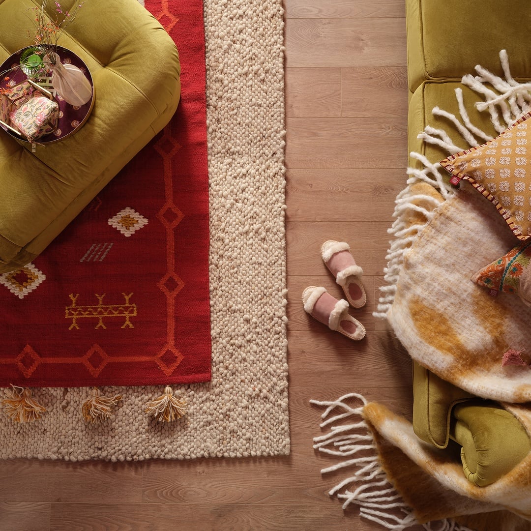 Jaıpur Yün Kilim 80x150 Cm Kırmızı