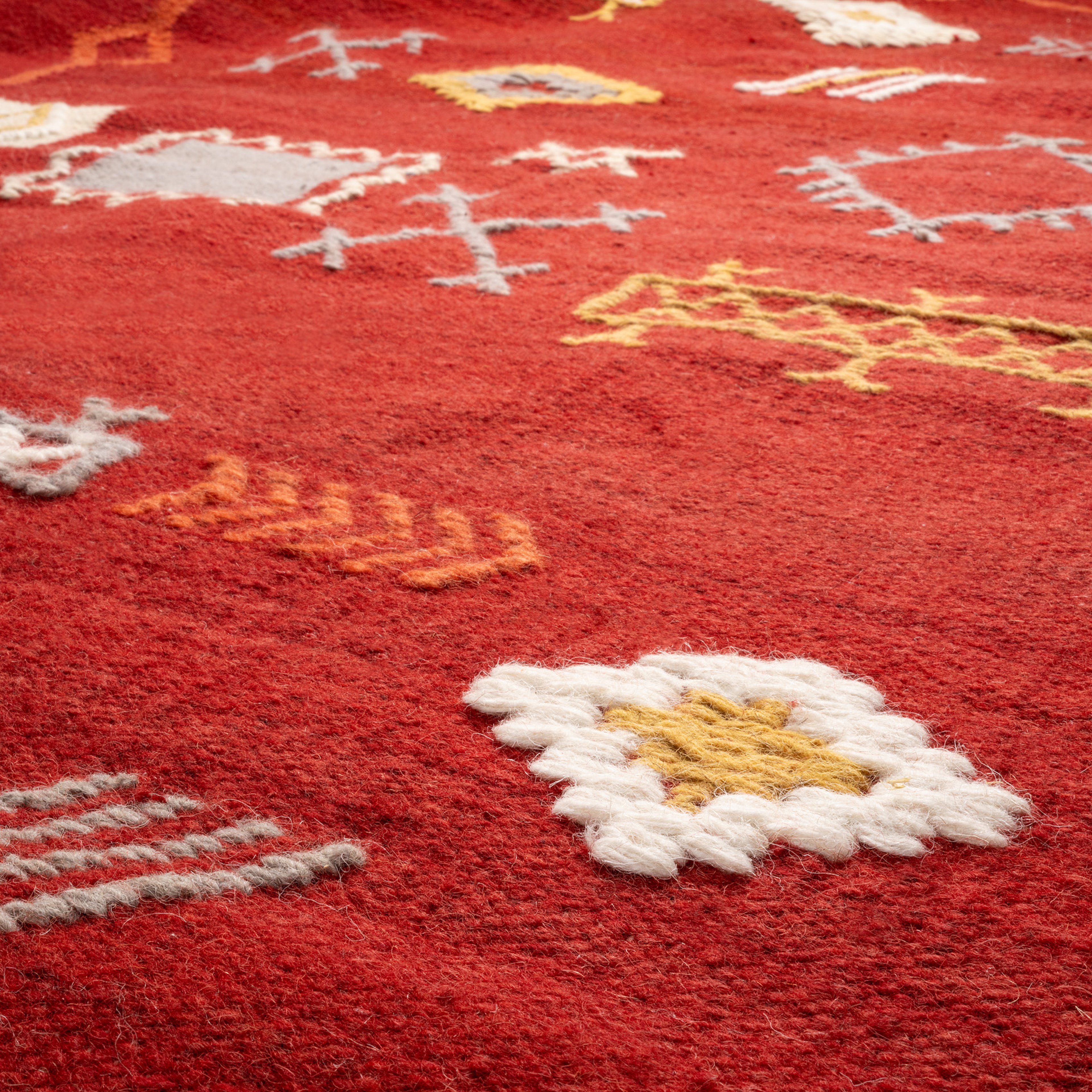 Jaıpur Yün Kilim 80x150 Cm Kırmızı