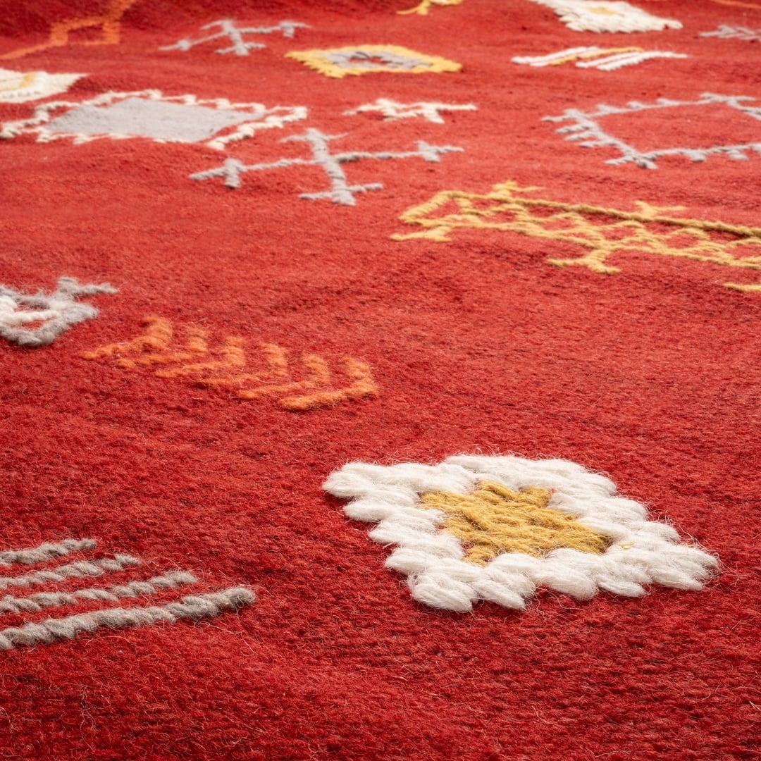 Jaıpur Yün Kilim 120x180 Cm Kırmızı