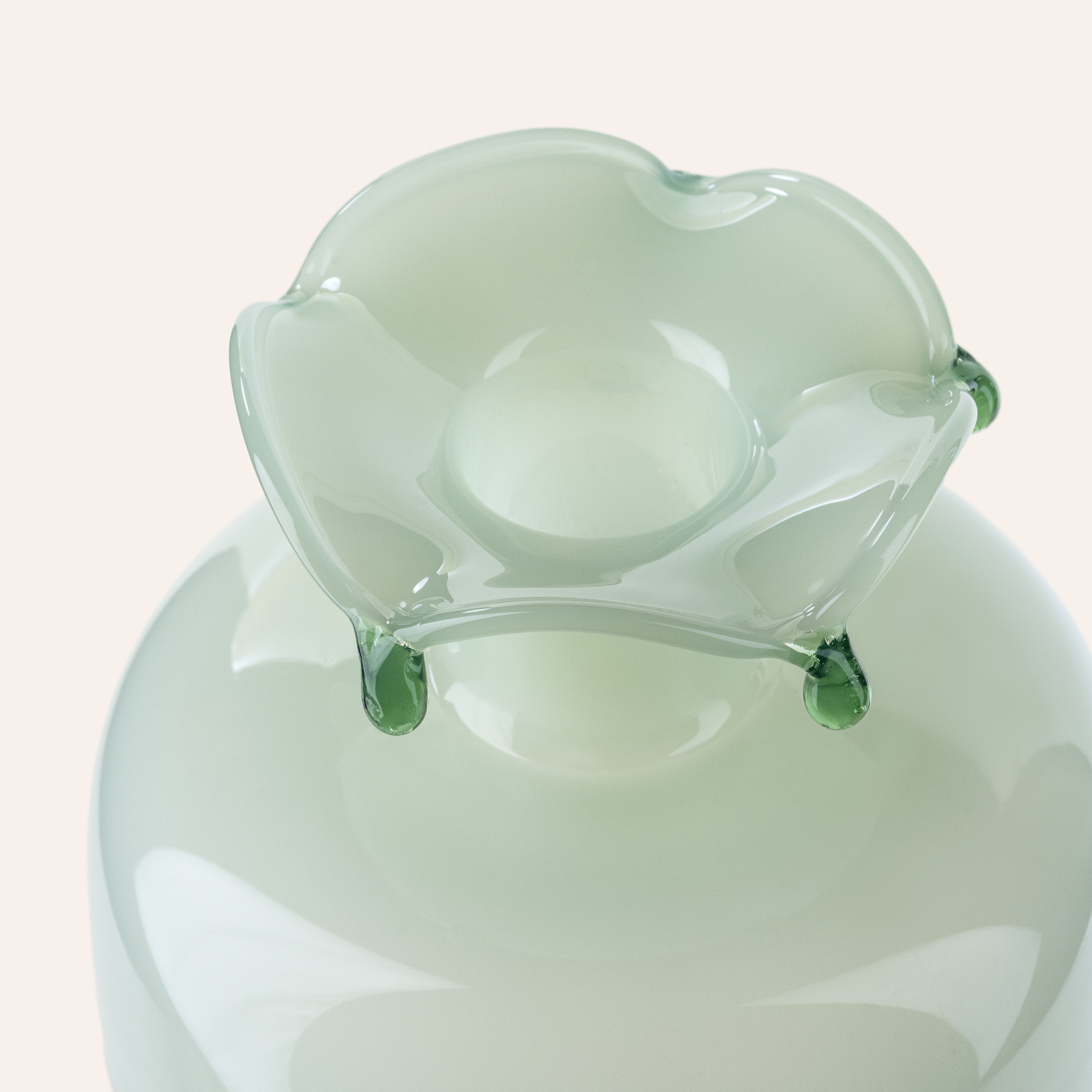 Henan Borosilikat Cam Vazo 9x9x11 Cm Yeşil