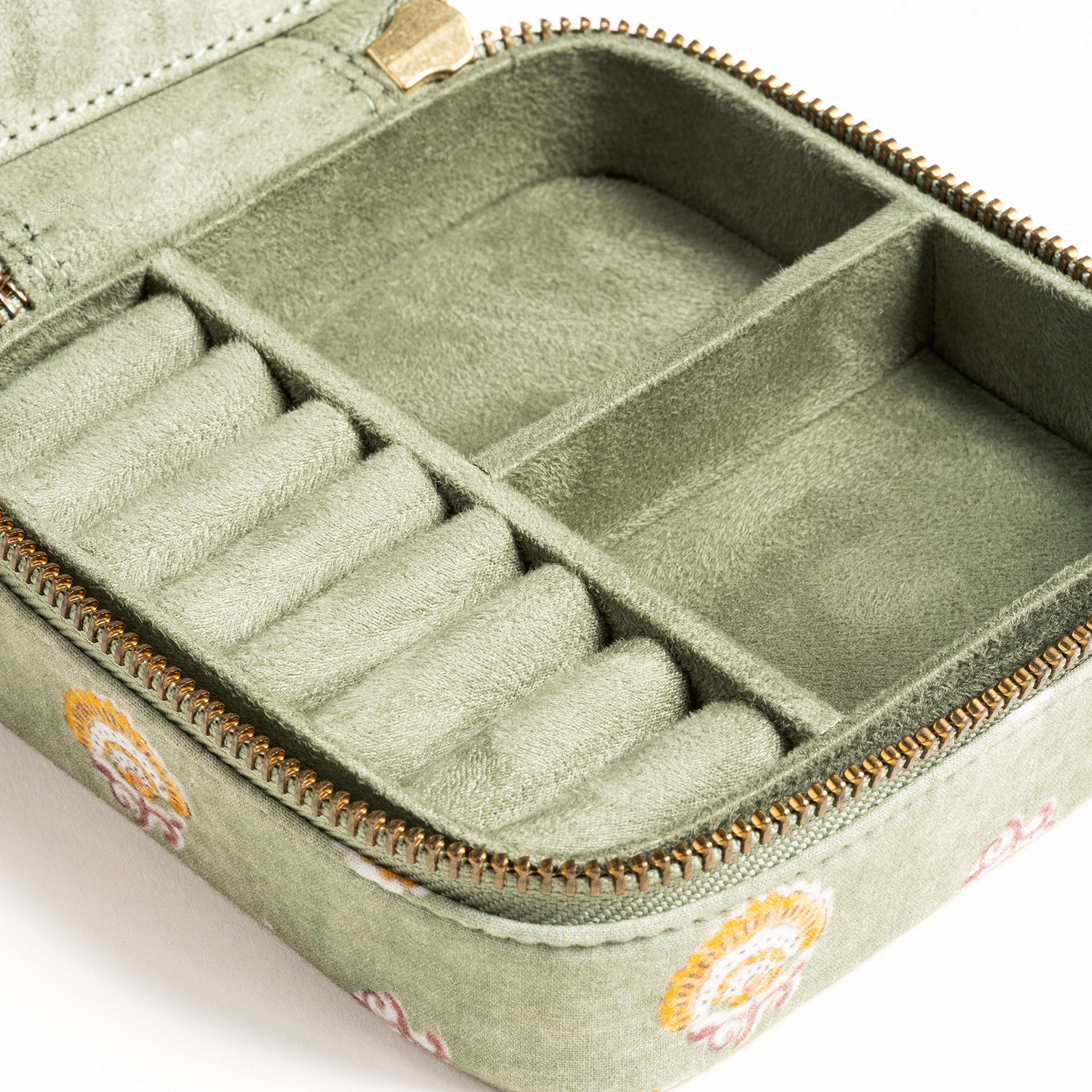 Noıda Baskılı Pamuk Dekoratif Kutu 12.10x12.10 Cm Orman Yeşilı