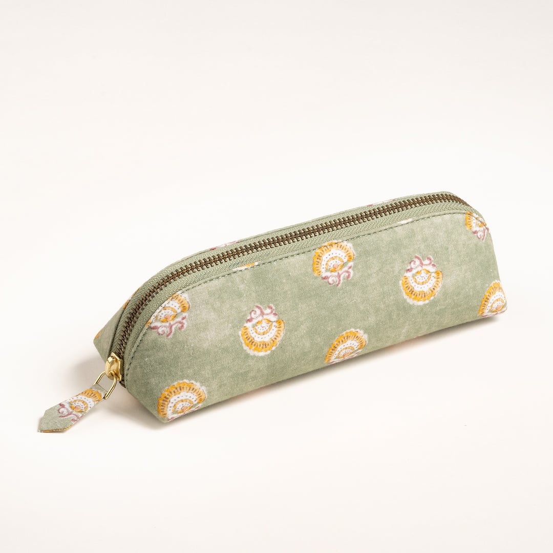 Noıda Baskılı Pamuk Kalemlik 21.00x6.10 Cm Orman Yeşilı