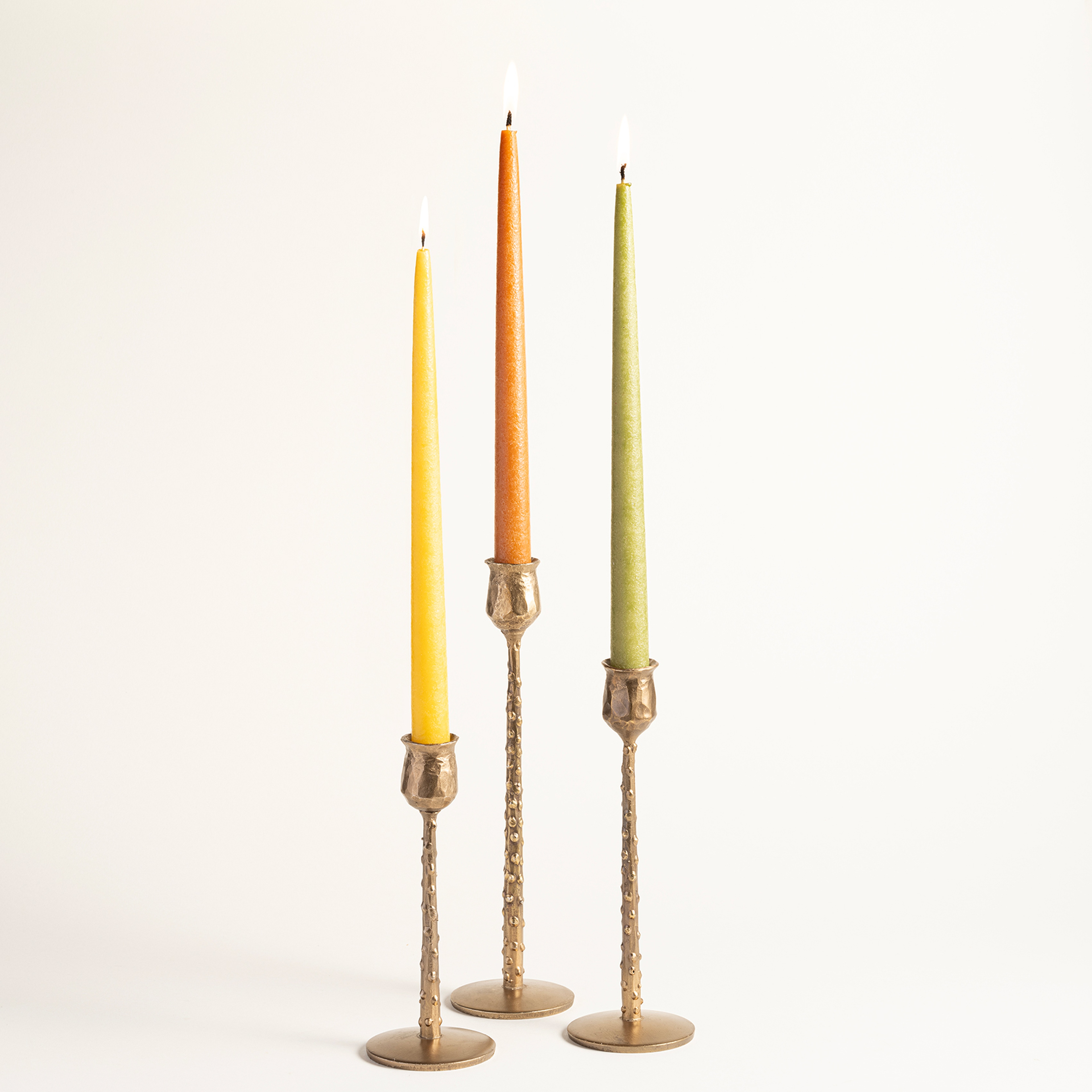 Lotus Demir Şamdan 7x7x23 Cm Gold