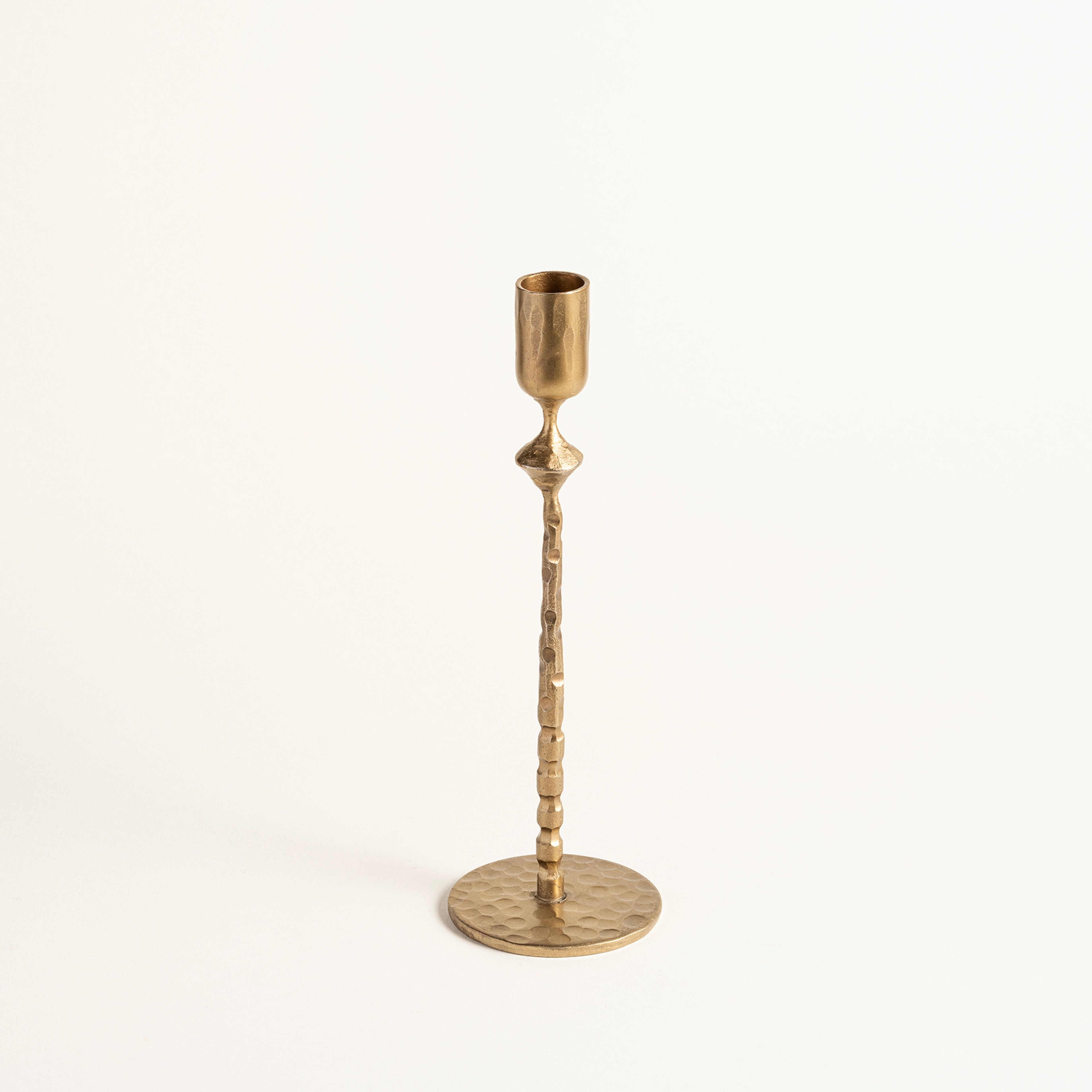 Lotus Demir Şamdan 8x8x24 Cm Gold