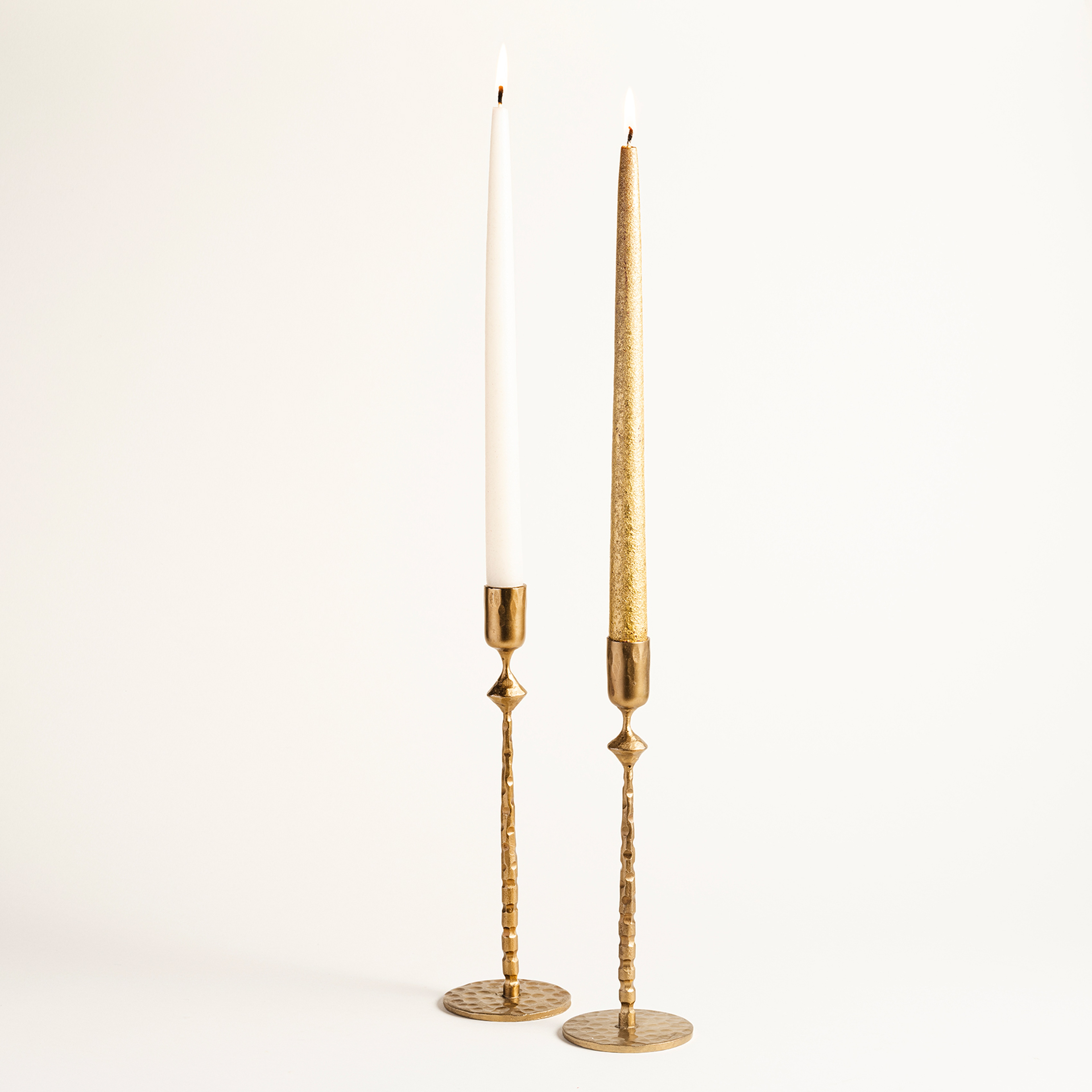 Lotus Demir Şamdan 8x8x26 Cm Gold