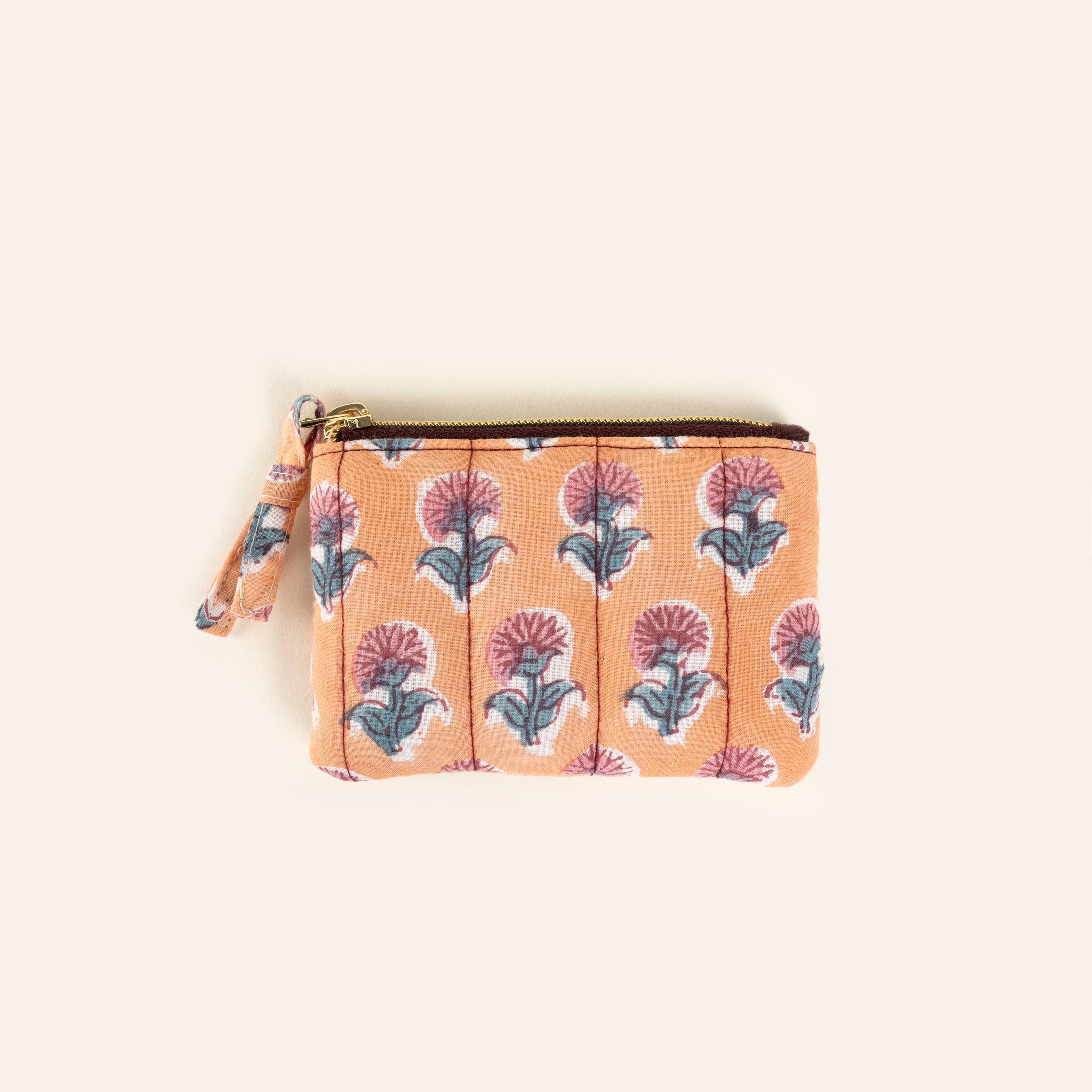 Delhı El Baskısı 3'lü Pamuk Pamuk Makyaj Çantası 16x24 Cm Renkli