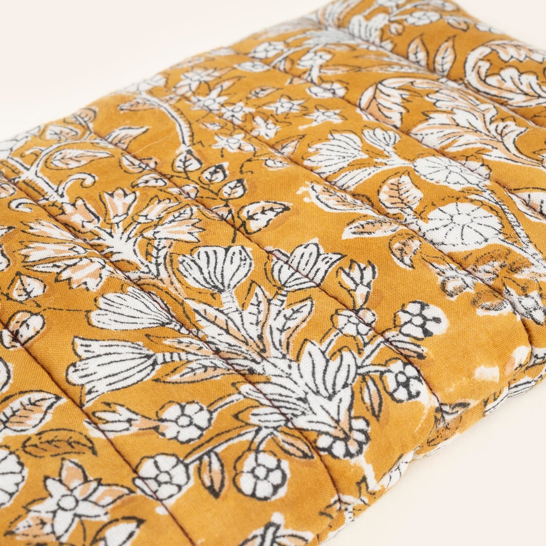 Delhı El Baskısı 3'lü Pamuk Pamuk Makyaj Çantası 16x24 Cm Renkli