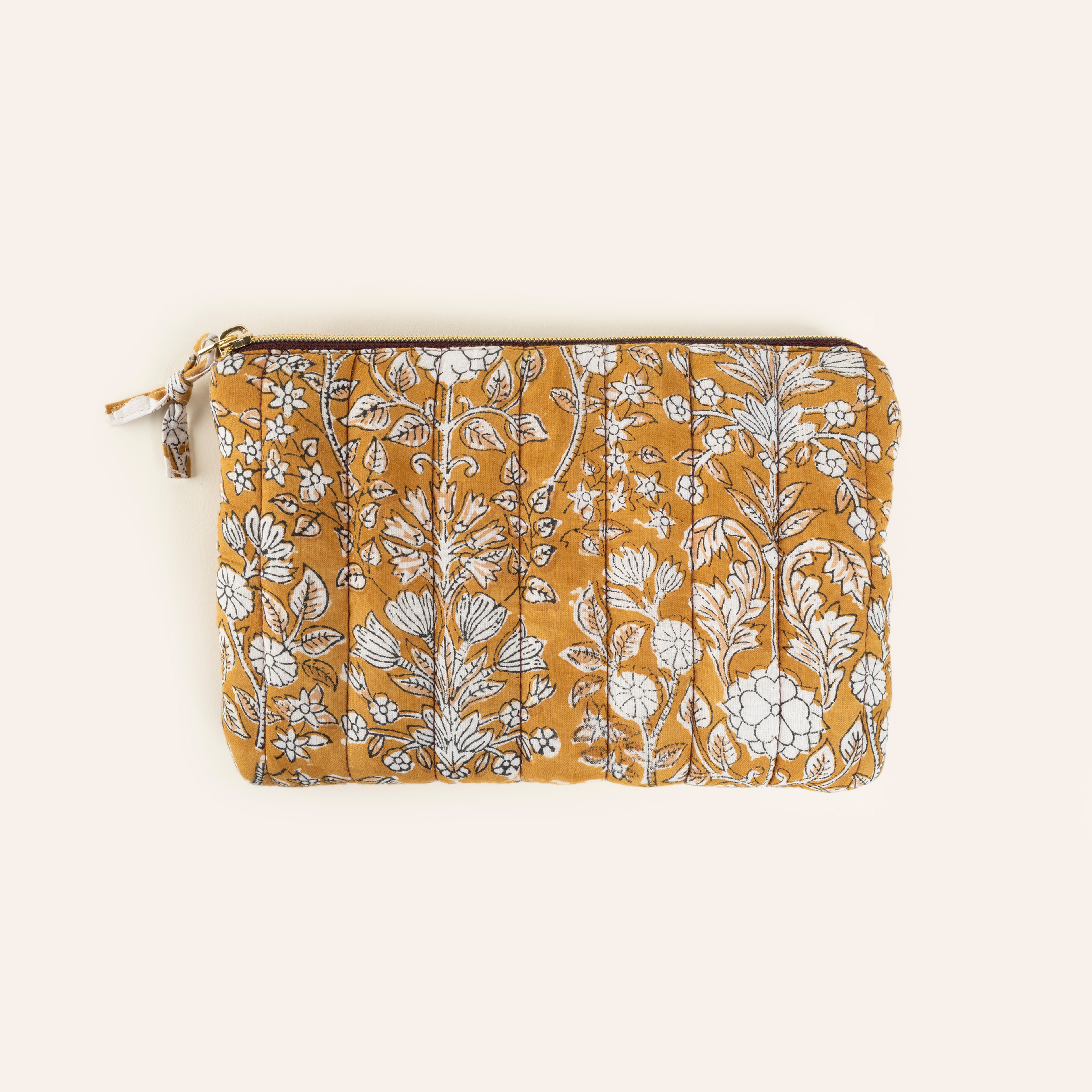 Delhı El Baskısı 3'lü Pamuk Pamuk Makyaj Çantası 16x24 Cm Renkli