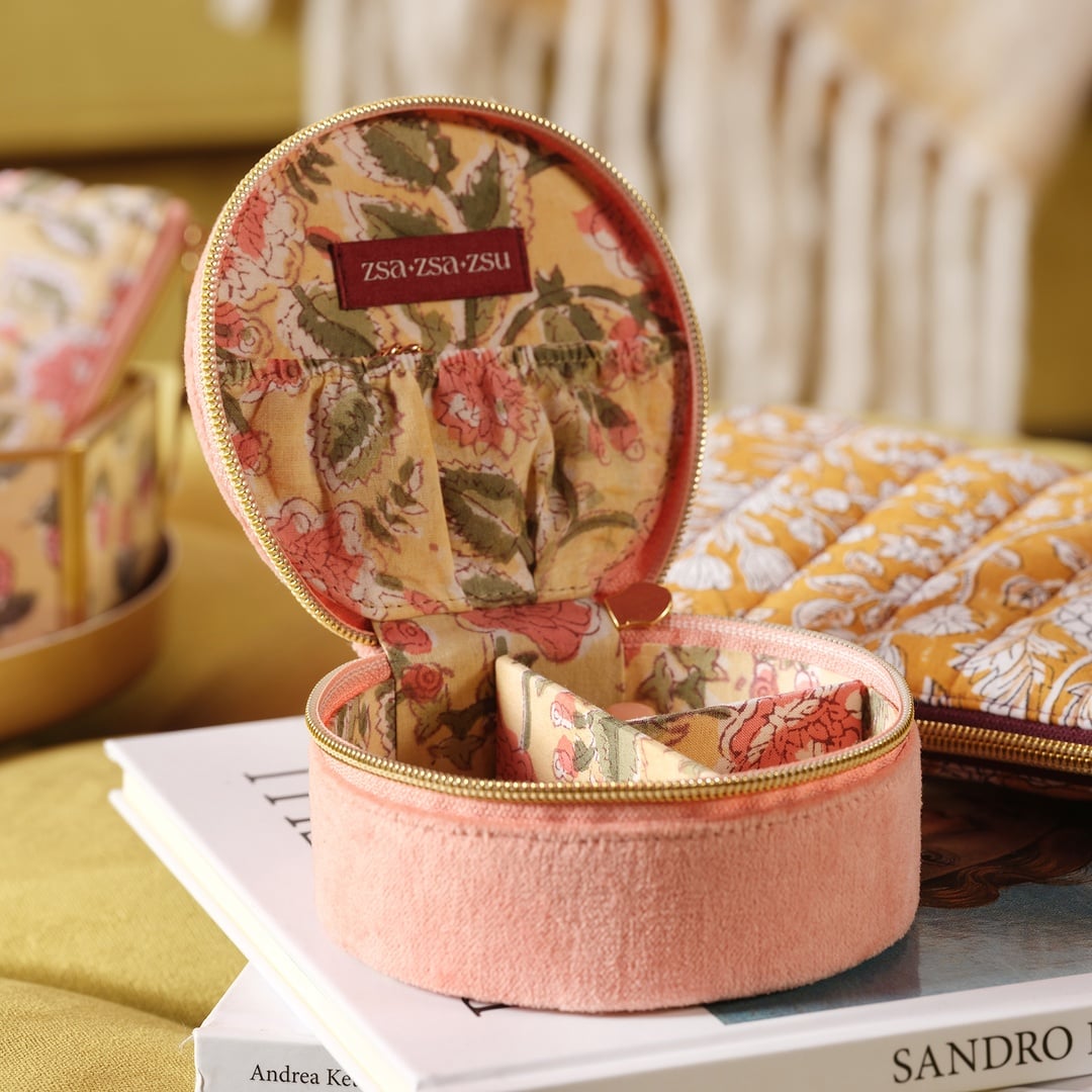 Delhı Nakışlı Küçük Boy Pamuk Pamuk Dekoratif Kutu 11x5 Cm Kıl