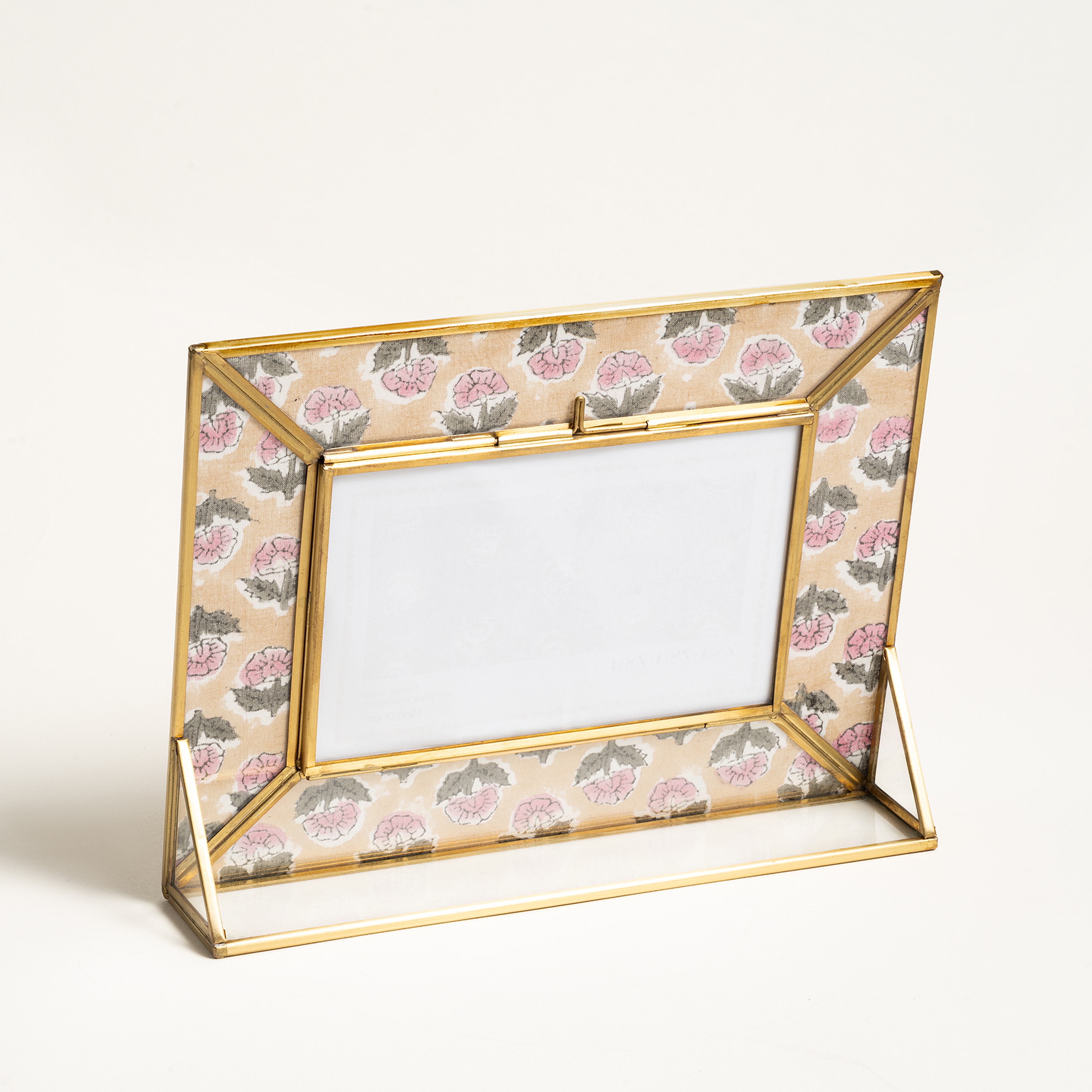 Fagu Cam Çerçeve 24x18x5 Cm Pembe - Yeşil