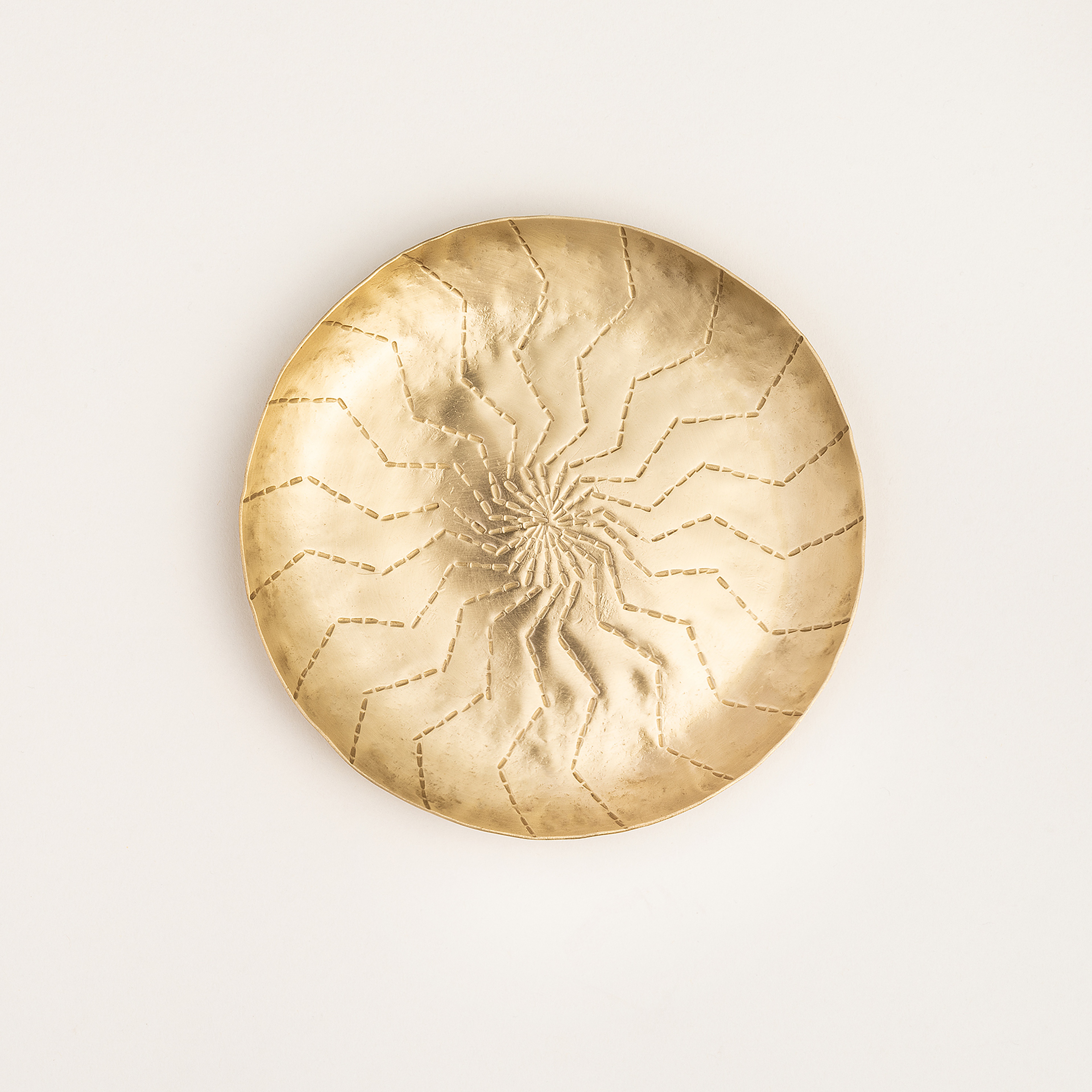 Lotus Pirinç Dekoratif Obje 12 Cm Mat Altın