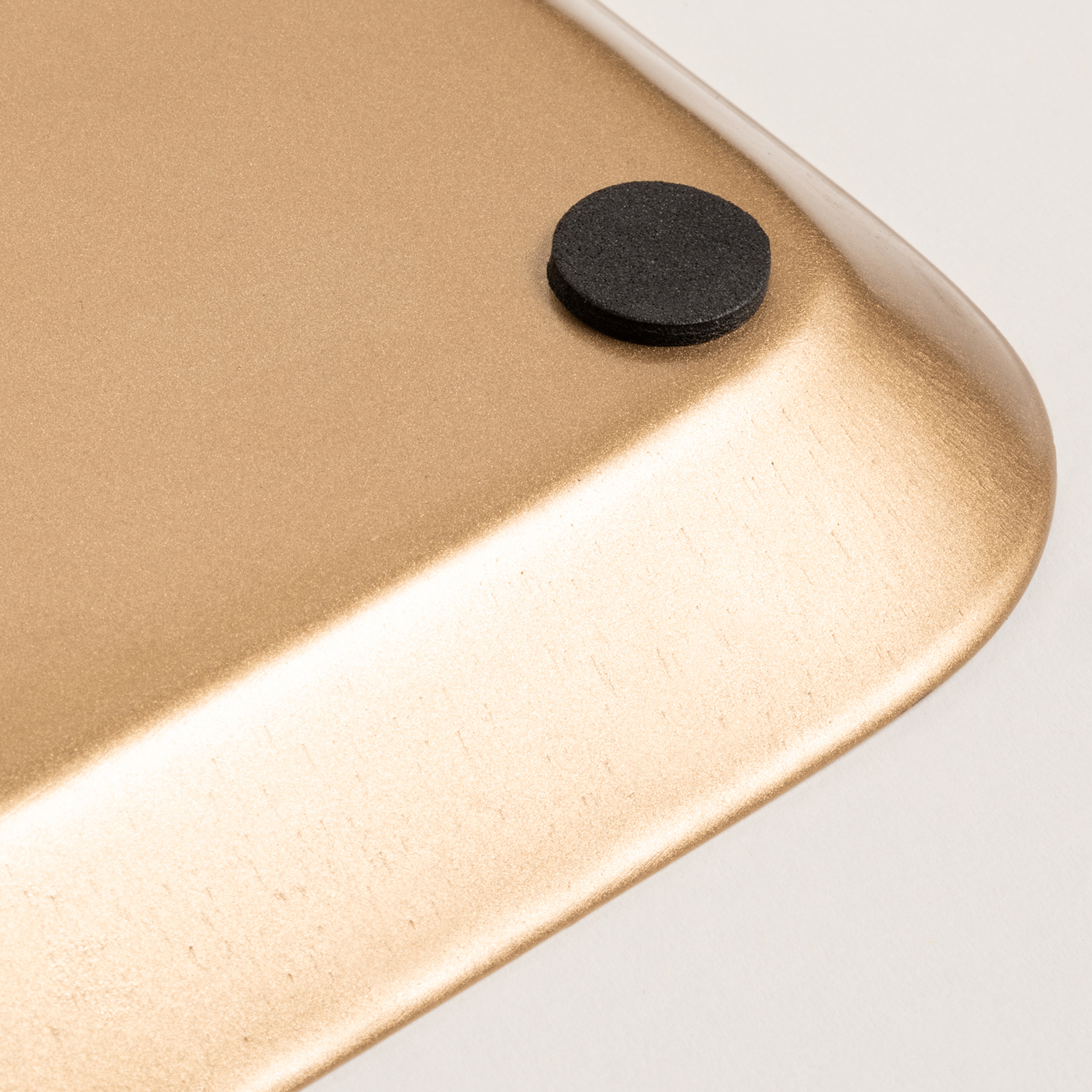 Nanpur Metal Dekoratif Tepsi 42x15x2 Cm Bej