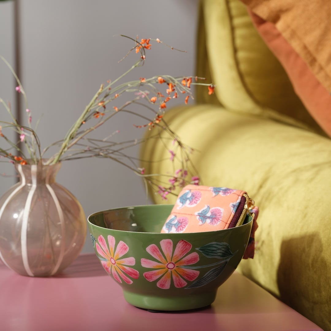 Nanpur Metal Kase 15x15x8 Cm Yeşil