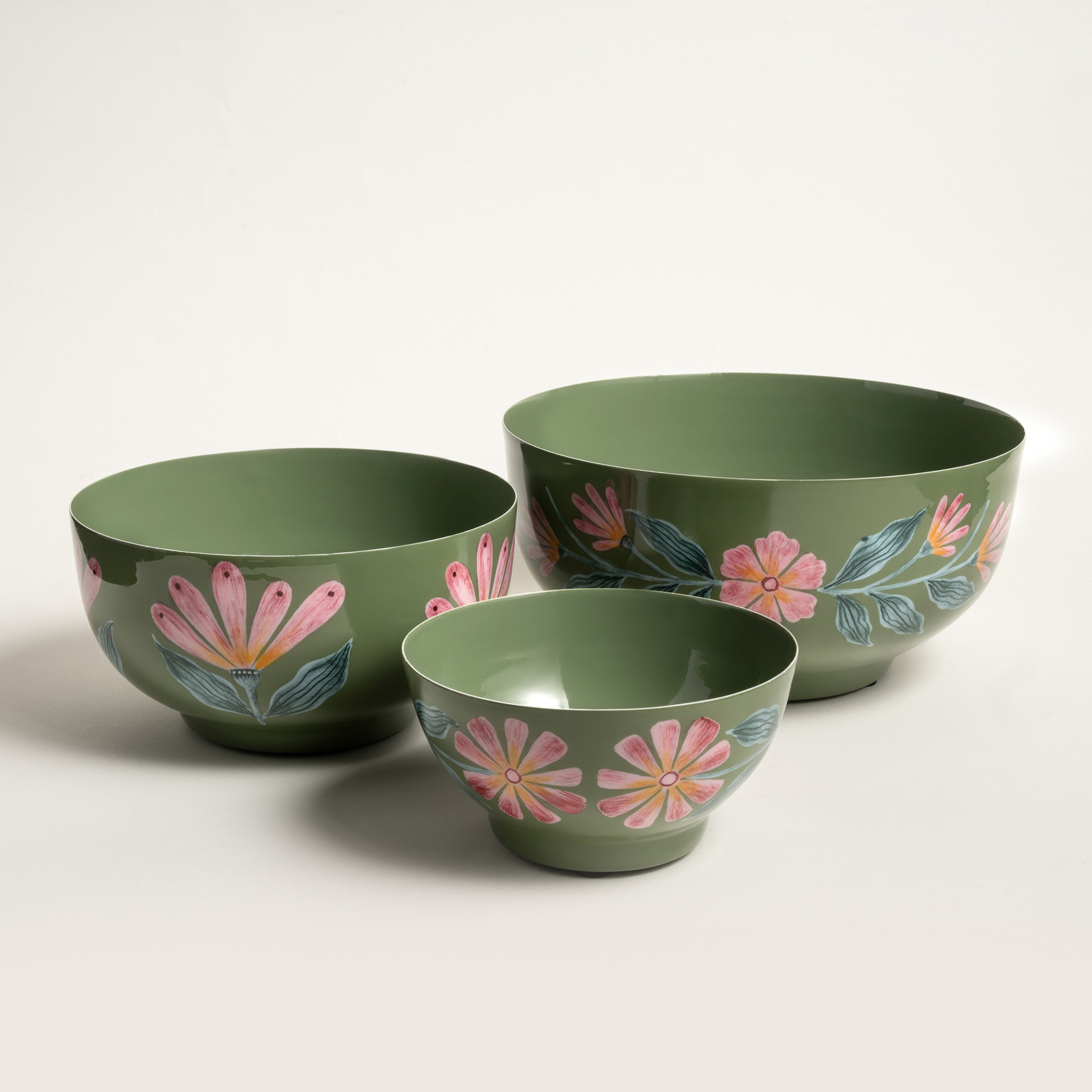 Nanpur Metal Kase 15x15x8 Cm Yeşil