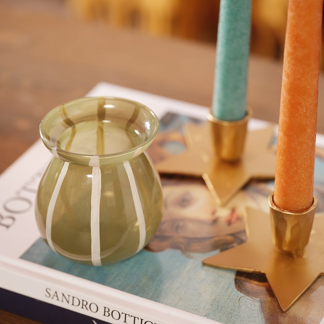 Aravalı Cam Dekoratif Obje 8x8x9 Cm Yeşil