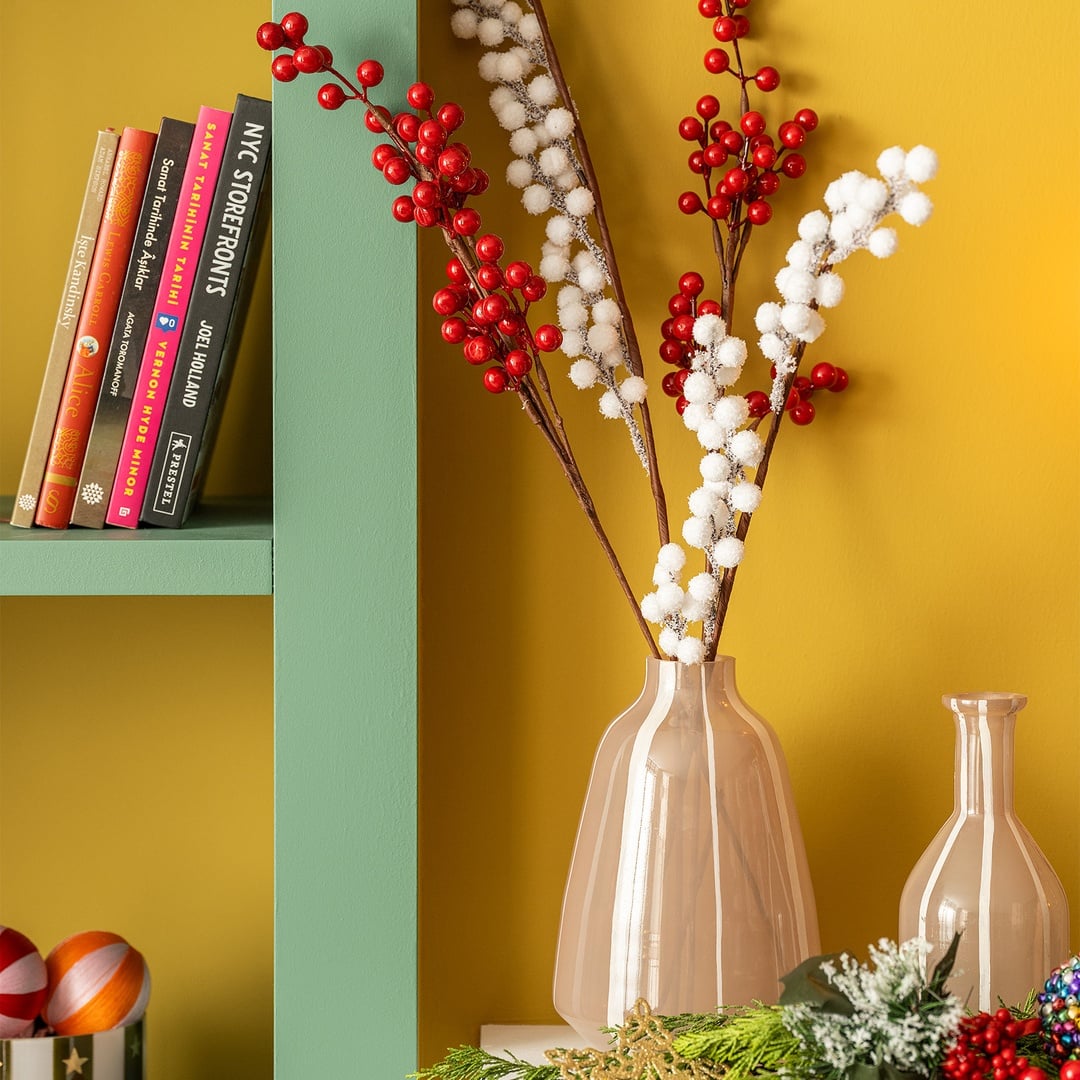 Aravalı Cam Dekoratif Obje 14x14x22 Cm Bej