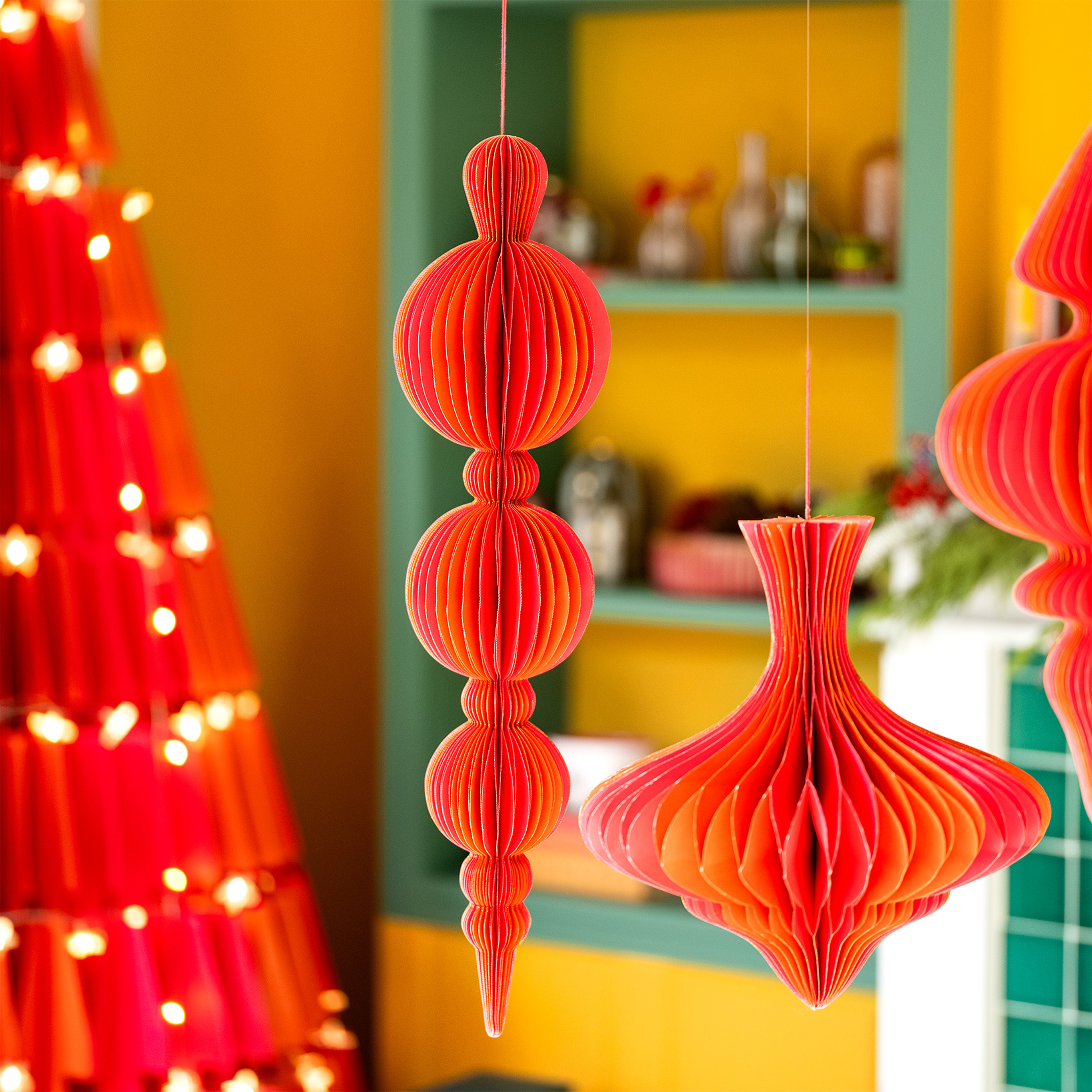 Naıla - Dekoratif Obje 60 Cm Fuşya - Turuncu