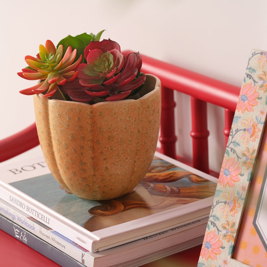 Lızbon Earthenware Vazo 15x15x13 Cm Sarı