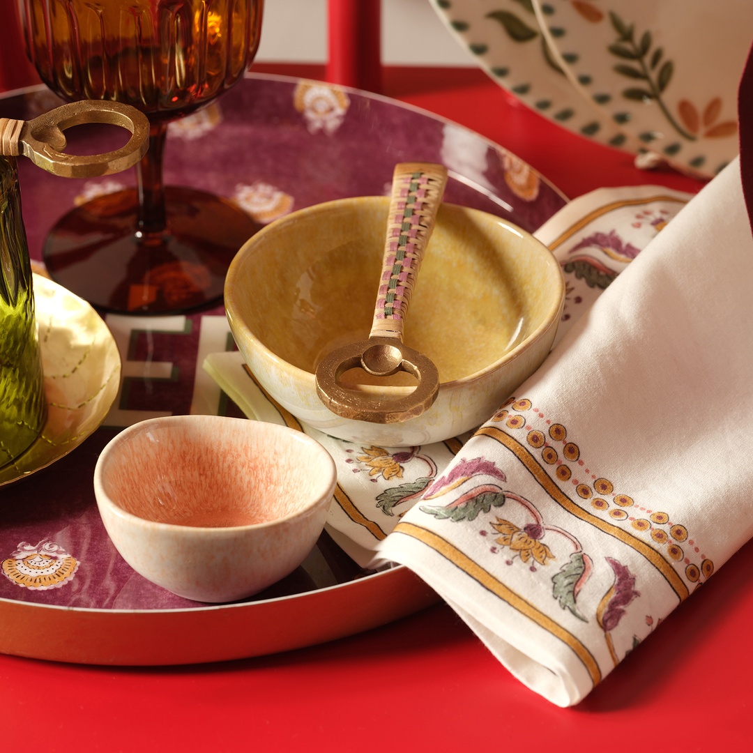 Lotus Metal Dekoratif Obje 14 Cm Yeşil - Mor