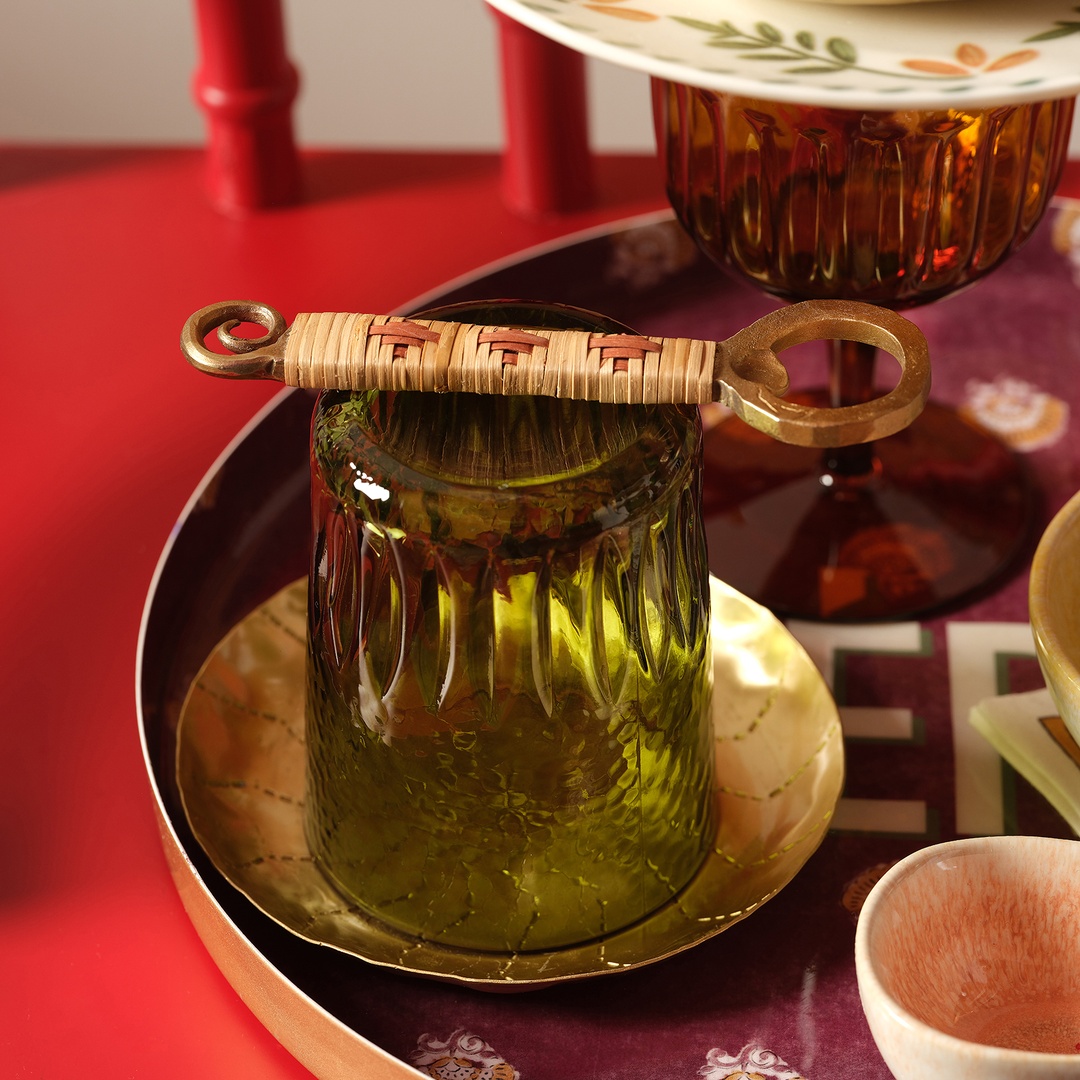 Lotus Metal Dekoratif Obje 14 Cm Kahverengi