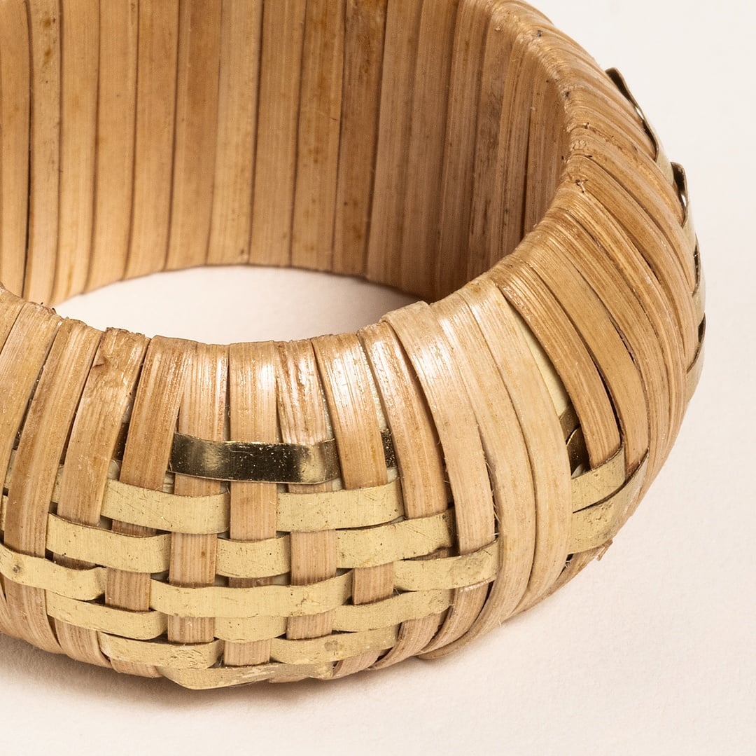 Lotus Bambu Peçete Halkası 5 Cm Sarı