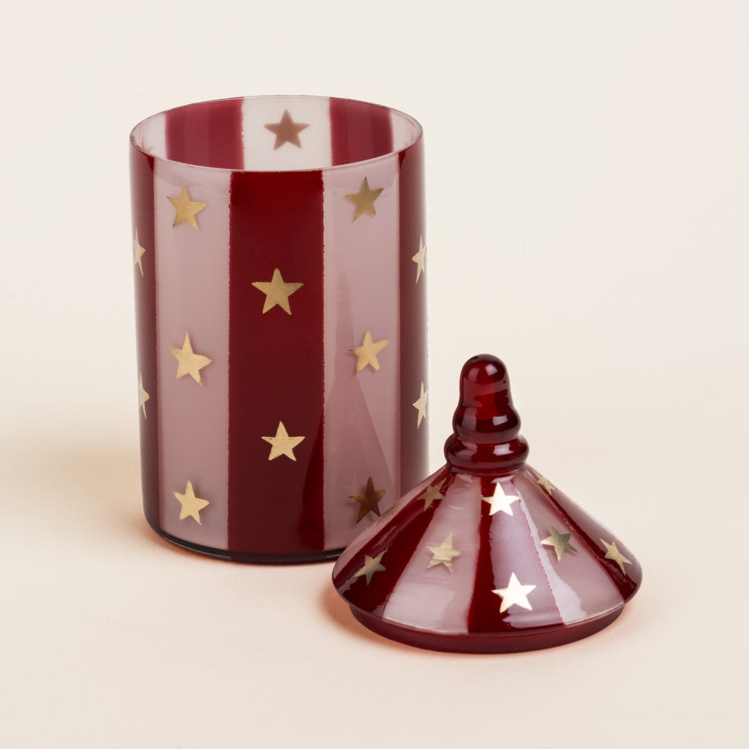 Aravalı Cam Dekoratif Kase 8x8x18 Cm Fuşya