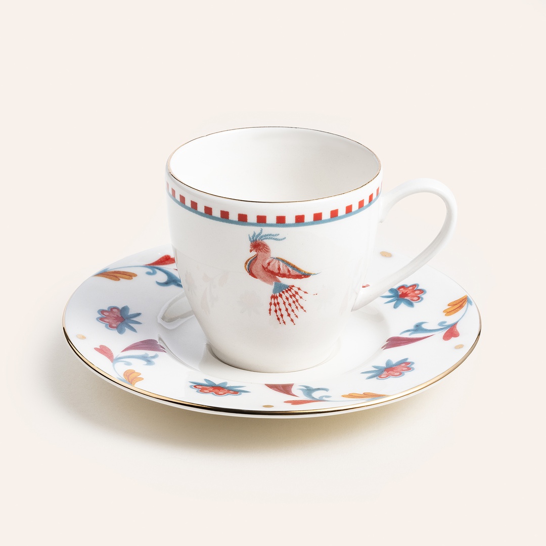 Gediz Porselen Kahve Seti 80 Ml Renkli