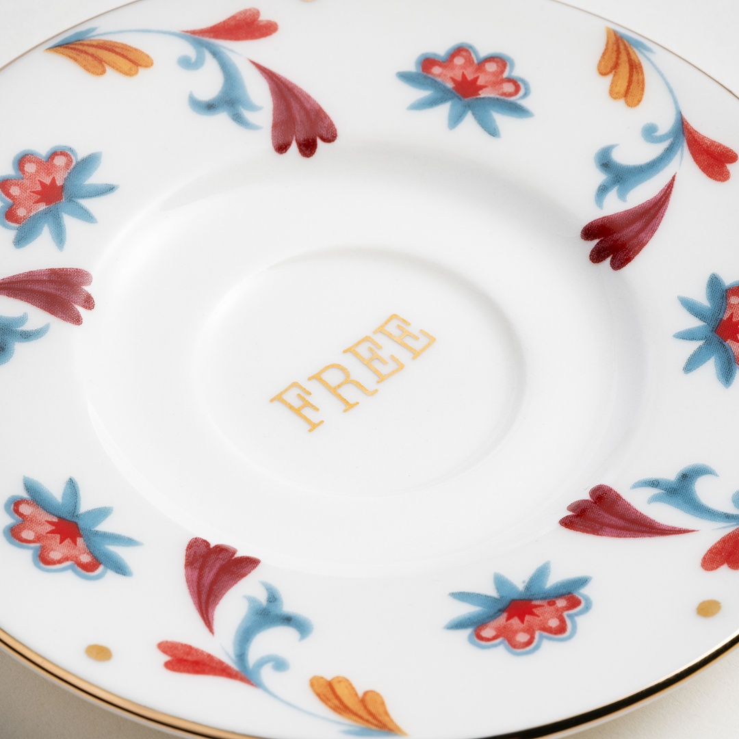 Gediz Porselen Kahve Seti 80 Ml Renkli