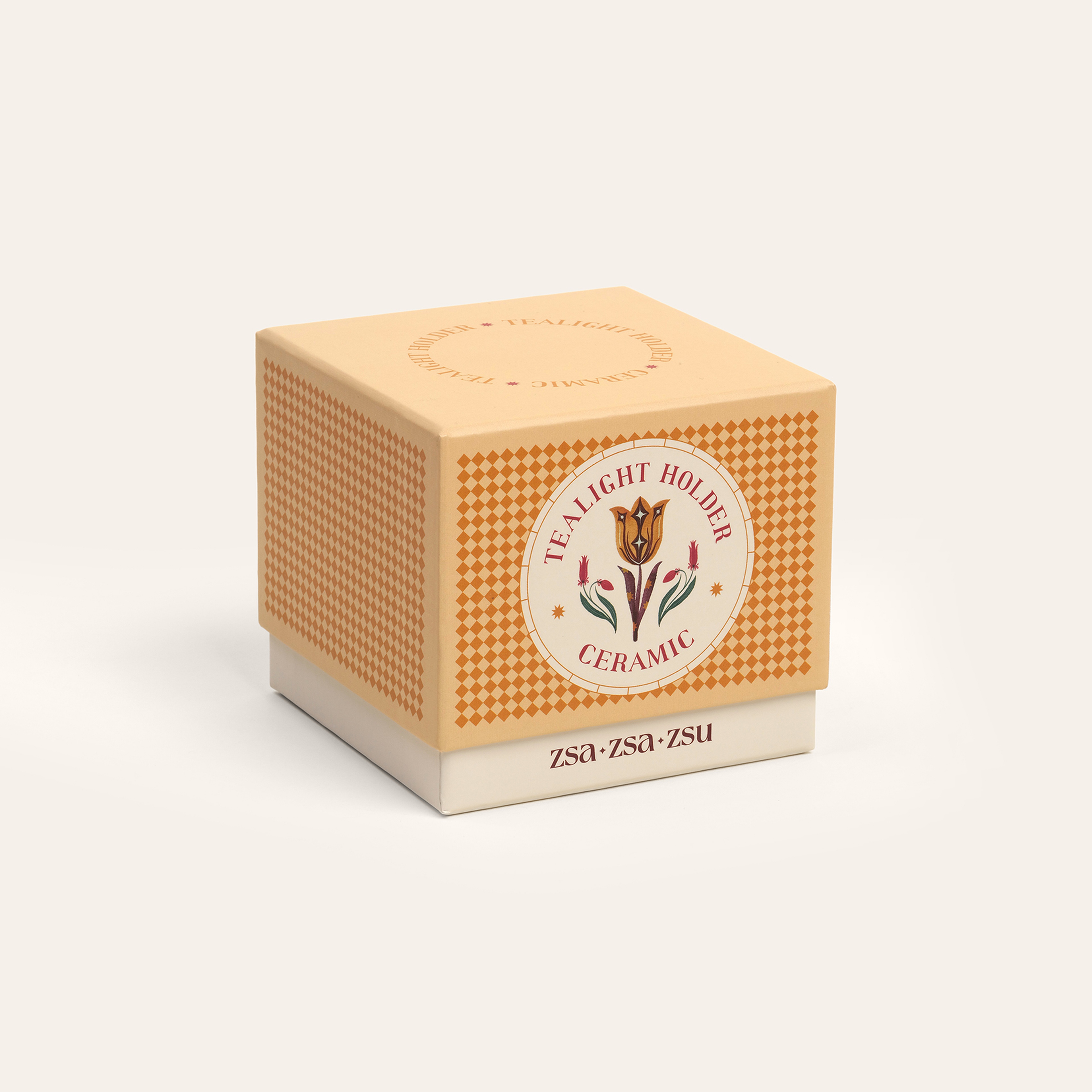 Nana Seramik Mum Tutucu 9 Cm Hardal