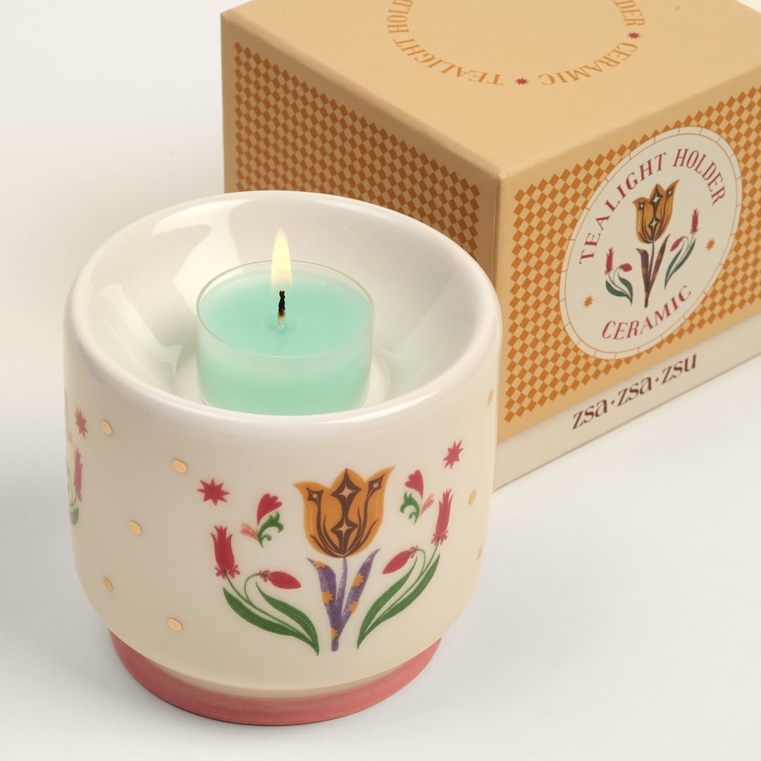 Nana Seramik Mum Tutucu 9 Cm Hardal