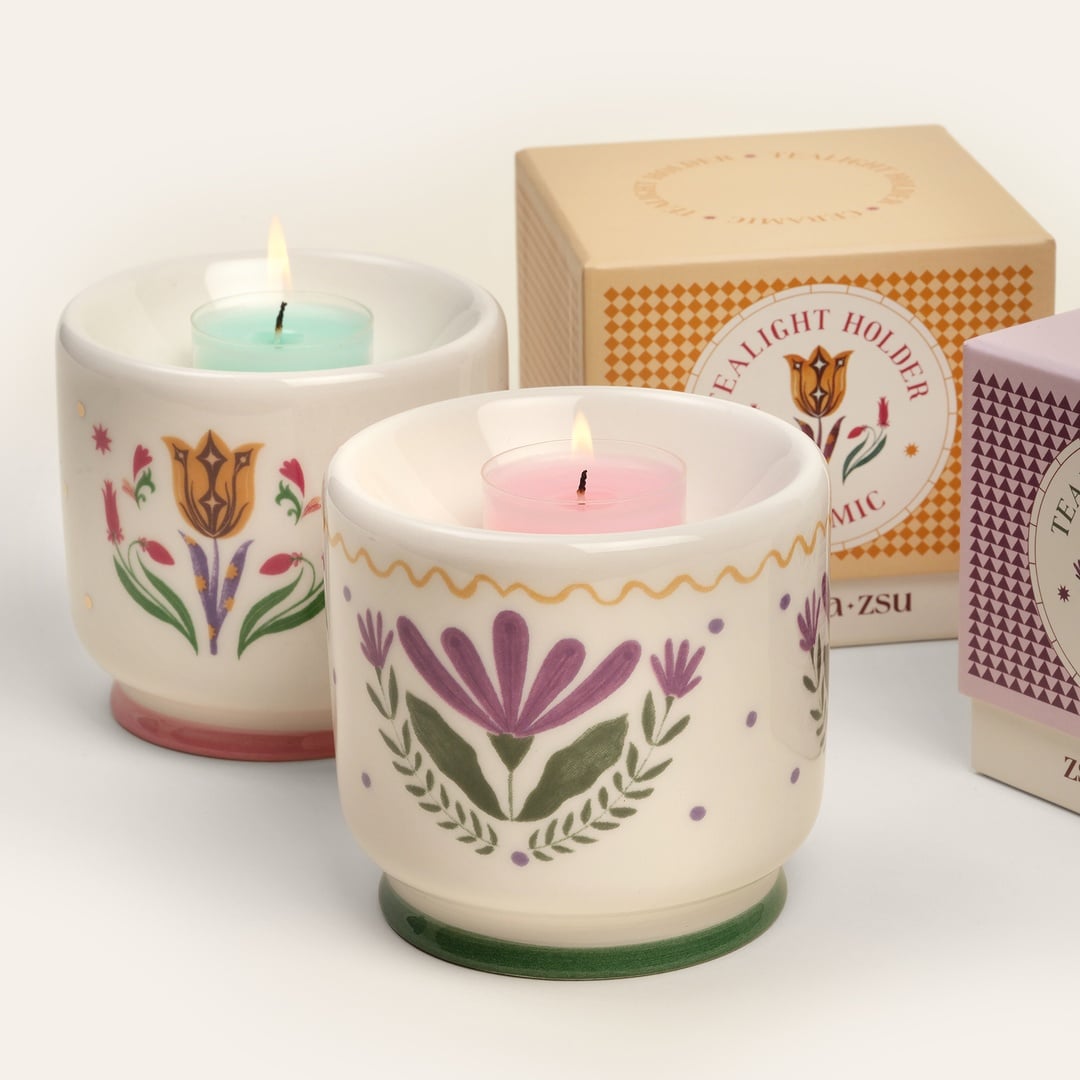 Nana Seramik Mum Tutucu 9 Cm Hardal